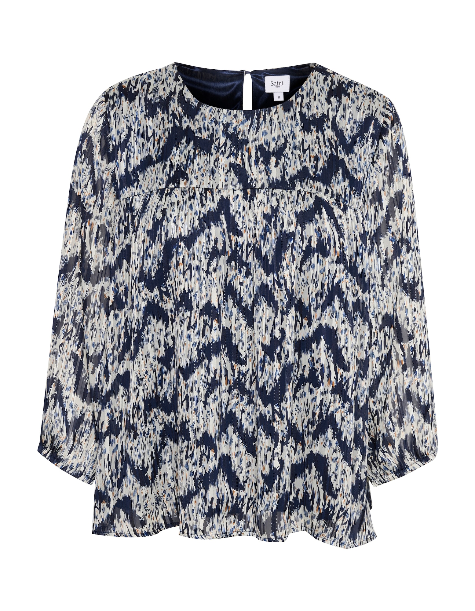 SAINT TROPEZ Bluza 'Pearl'  dimno modra / nočno modra / bela