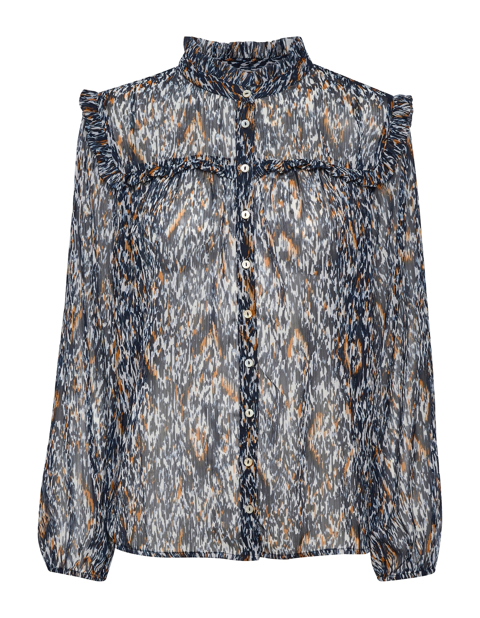 SAINT TROPEZ Bluza 'Presley'  modra / karamel / črna / bela