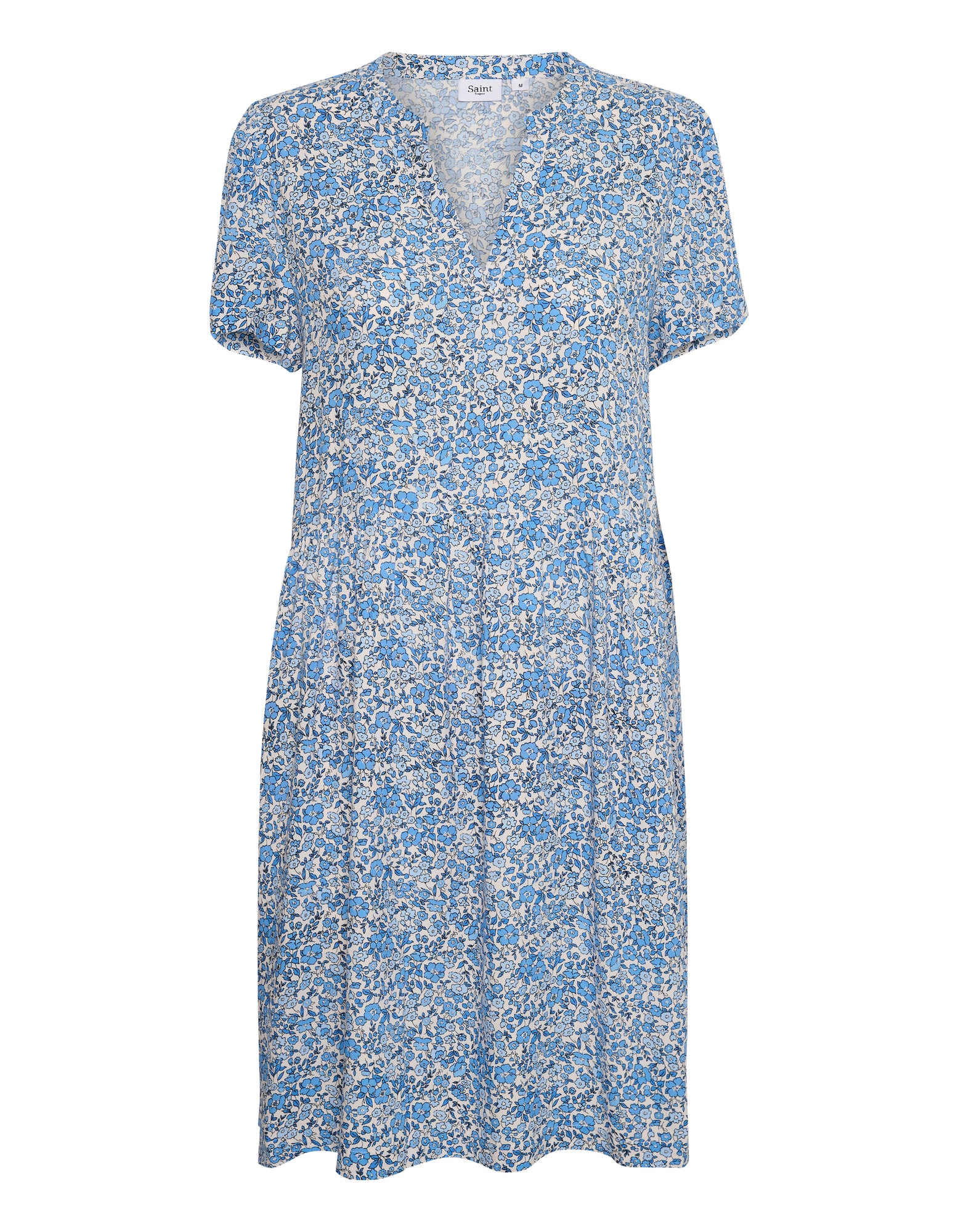 SAINT TROPEZ Obleka 'Nanna'  pastelno modra / svetlo modra / bela