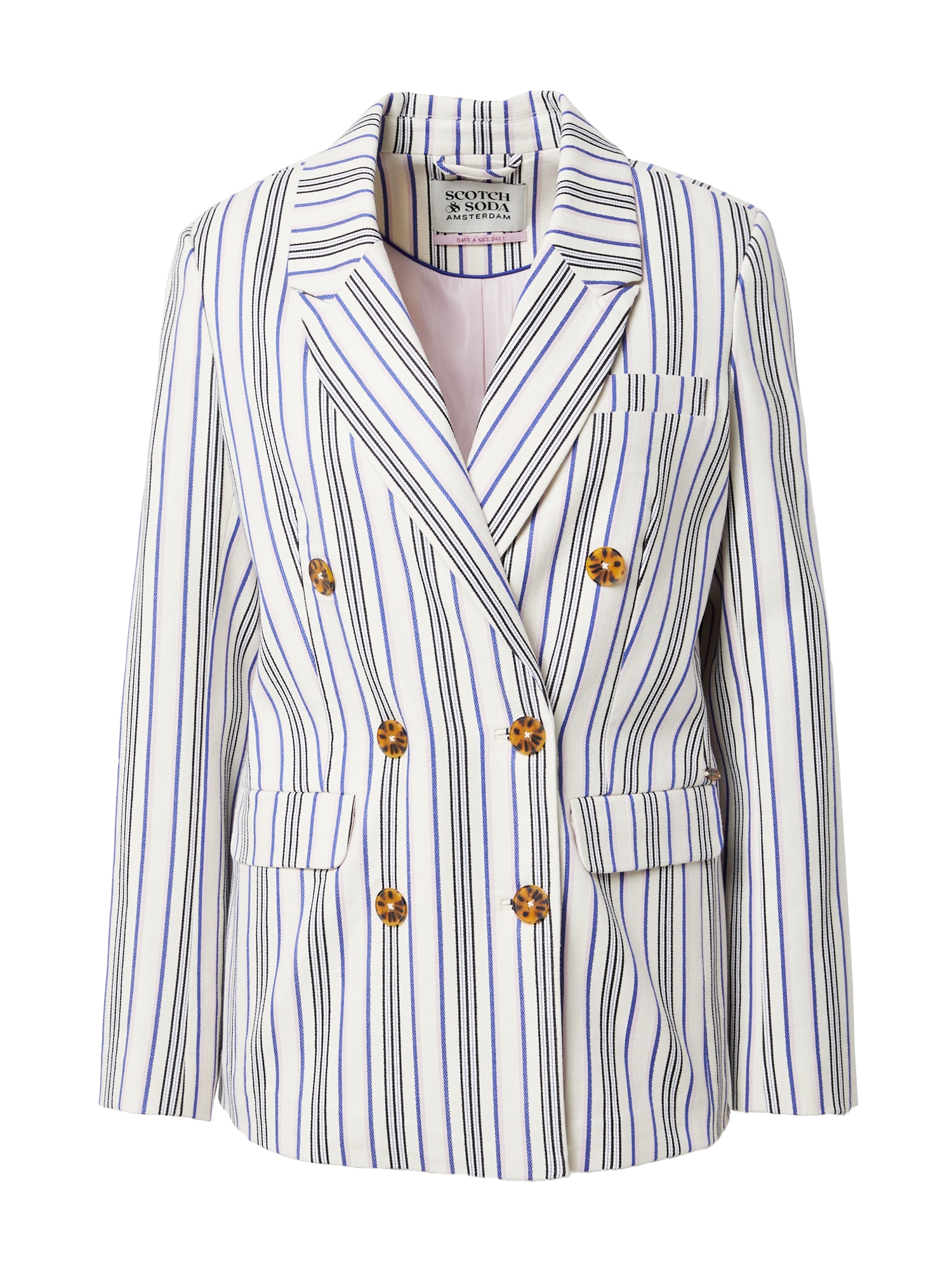 SCOTCH & SODA Blazer  modra / sivka / črna / bela