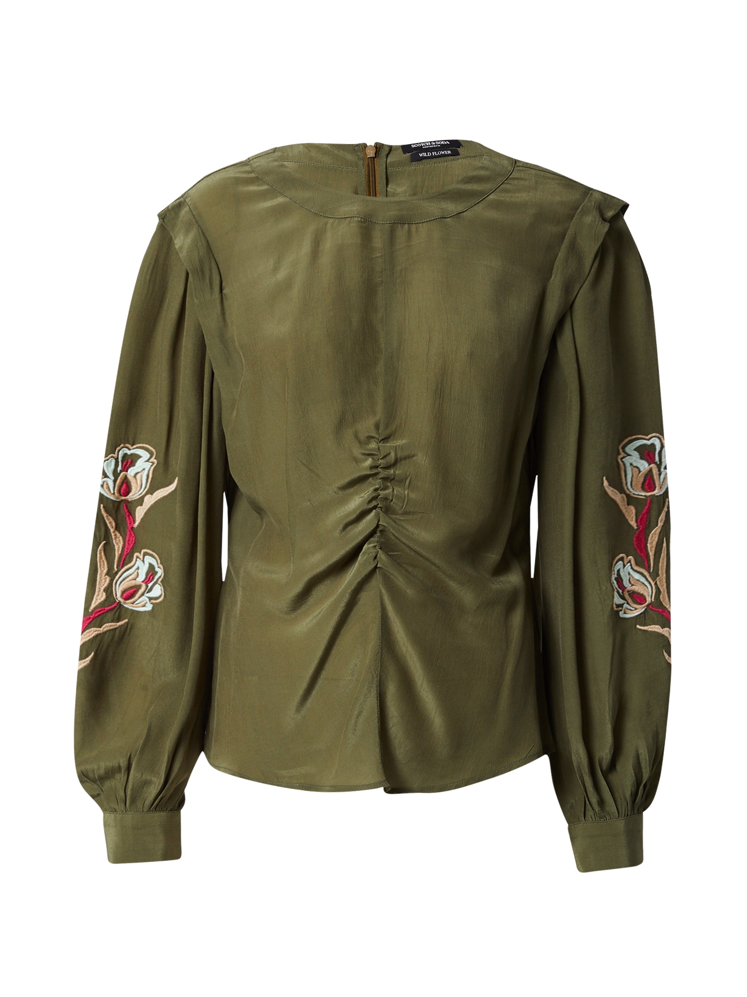 SCOTCH & SODA Bluza  bež / kaki / rdeča