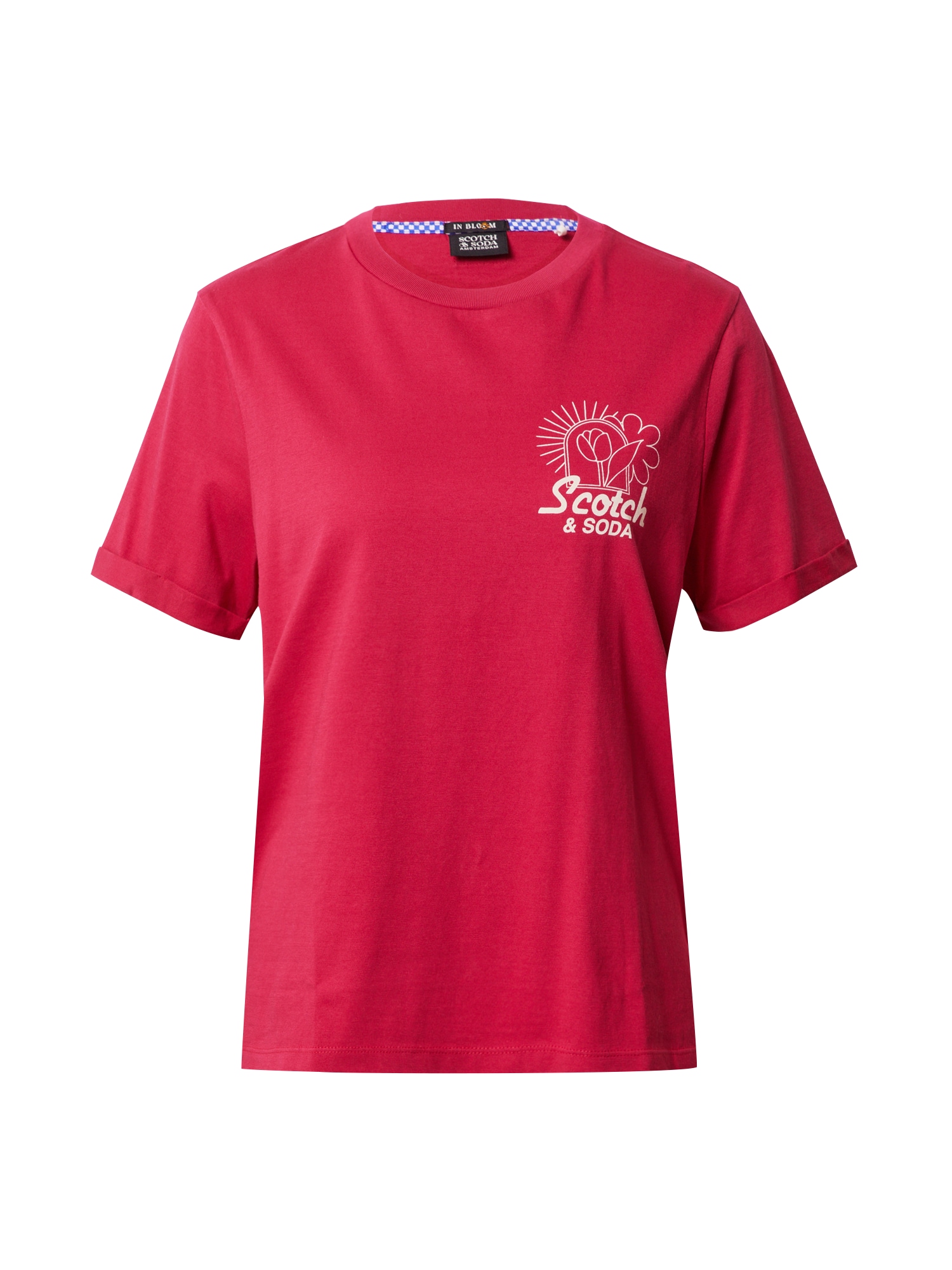 SCOTCH & SODA Majica  brusnica / bela