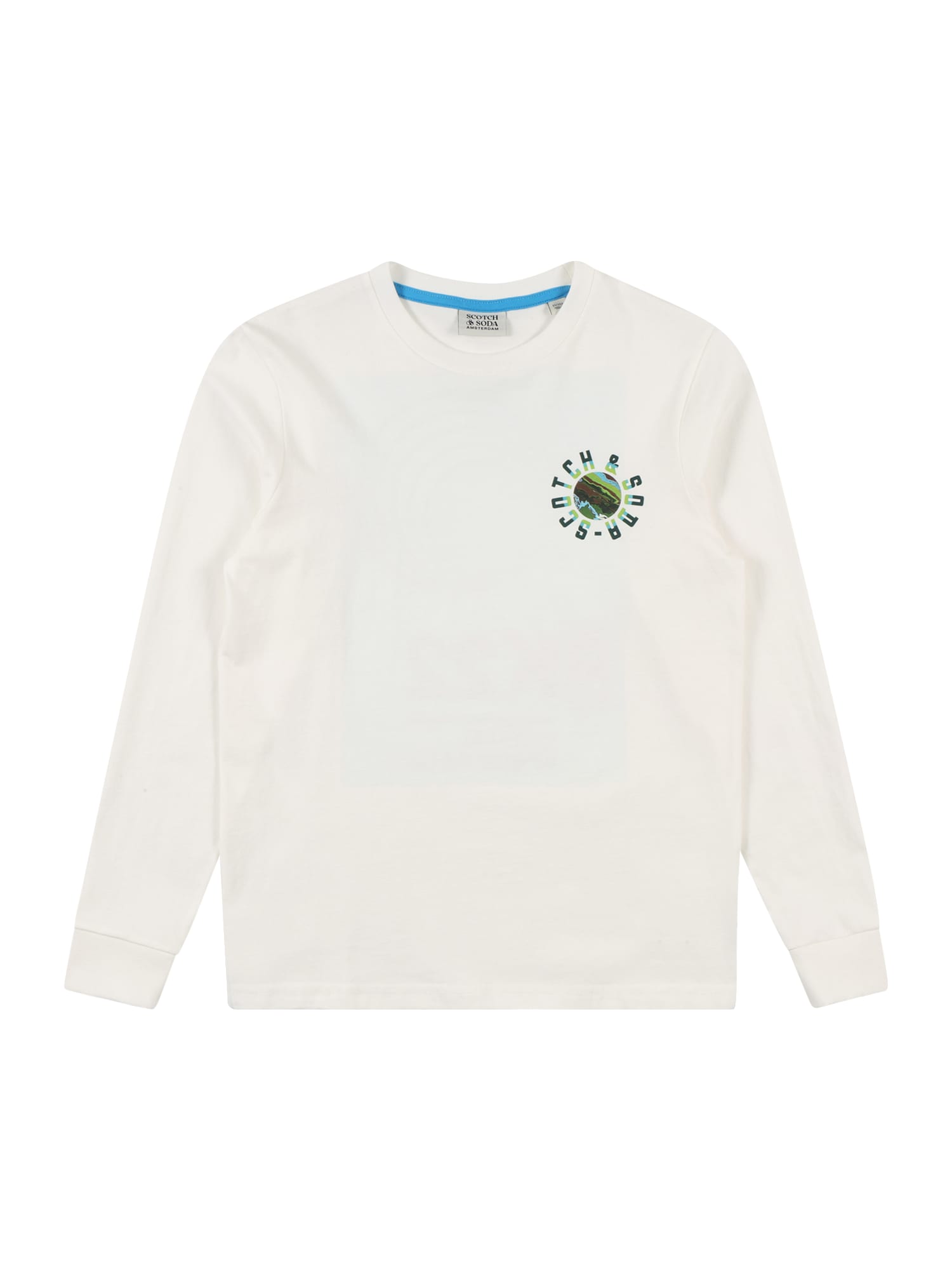 SCOTCH & SODA Majica  svetlo modra / rjava / črna / off-bela