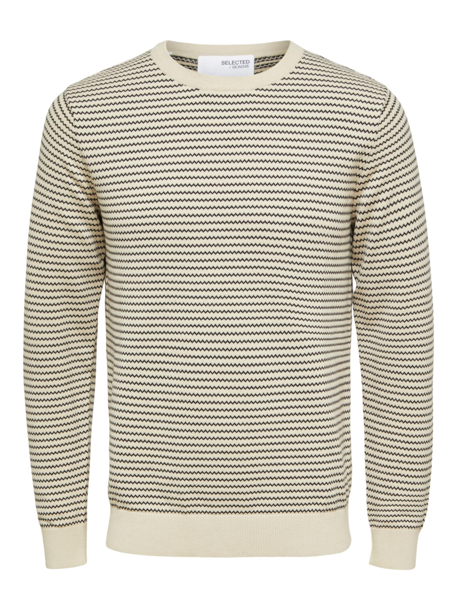 SELECTED HOMME Pulover 'Robin'  bež / črna