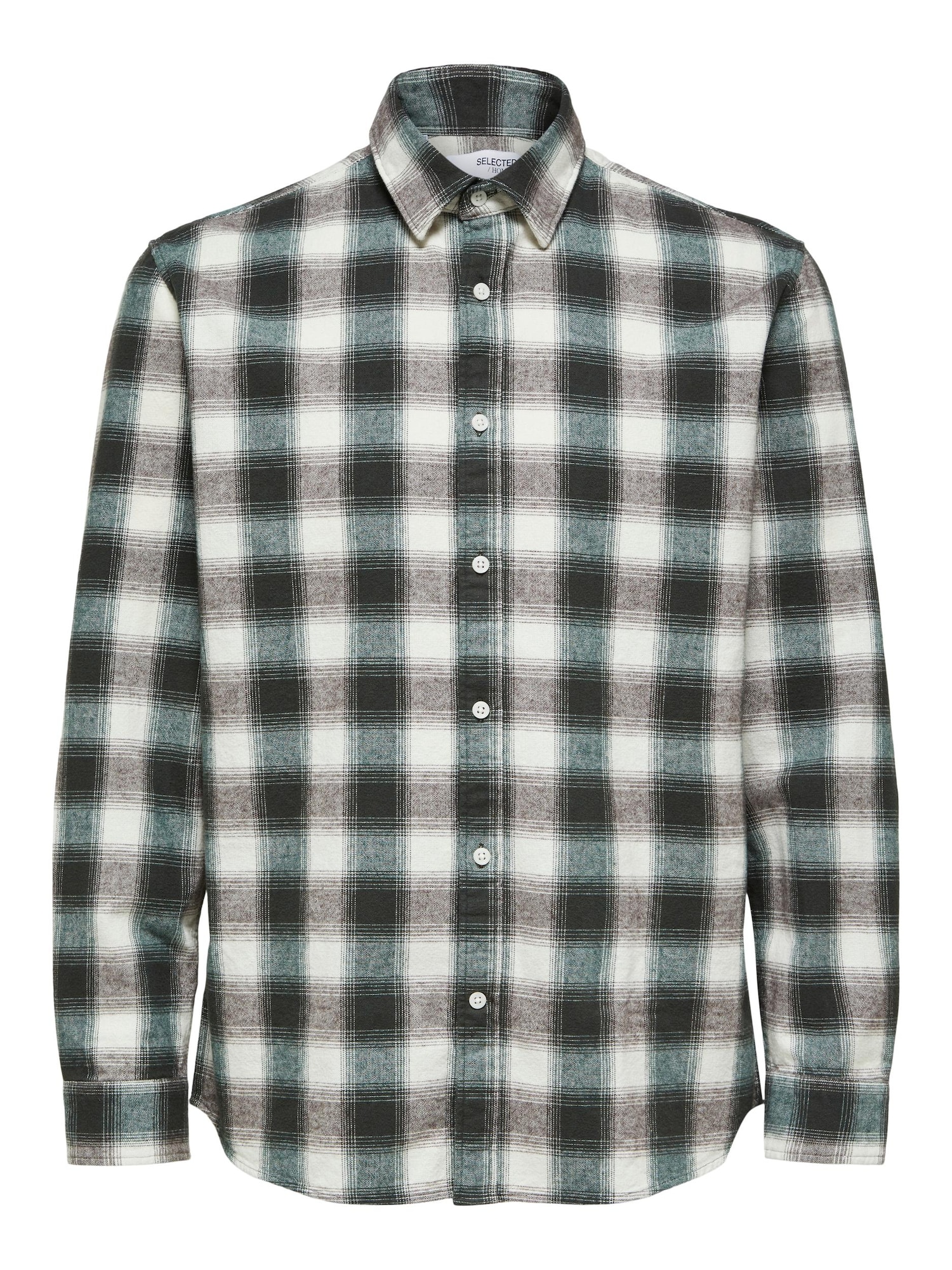 SELECTED HOMME Srajca 'Baldo'  temno zelena / črna / bela