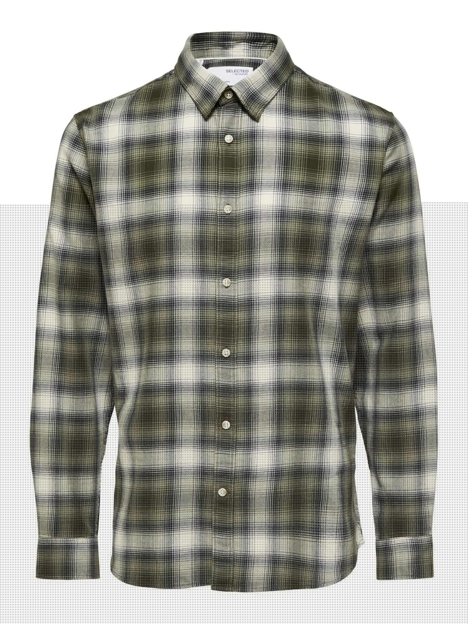 SELECTED HOMME Srajca 'Robin'  nočno modra / kaki / oliva / bela