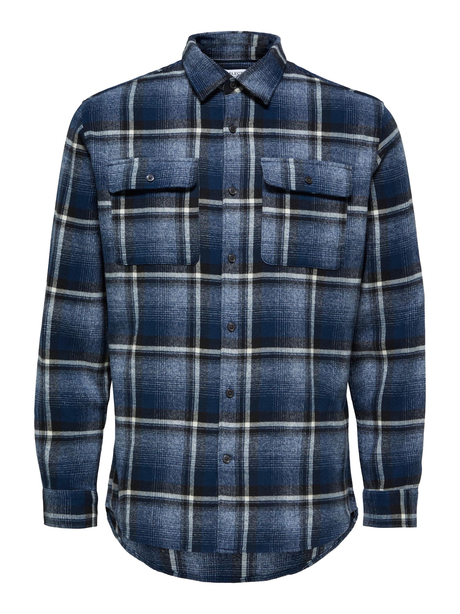 SELECTED HOMME Srajca  mornarska / nočno modra / bela