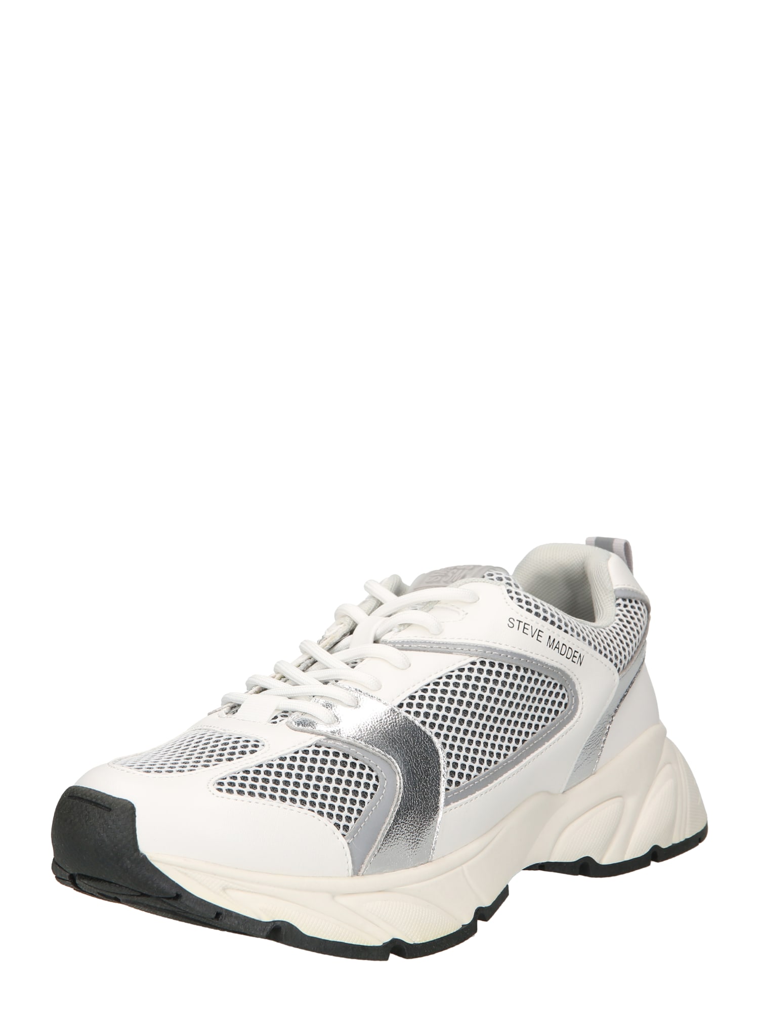 STEVE MADDEN Nizke superge 'Standout'  srebrno-siva / srebrna / bela