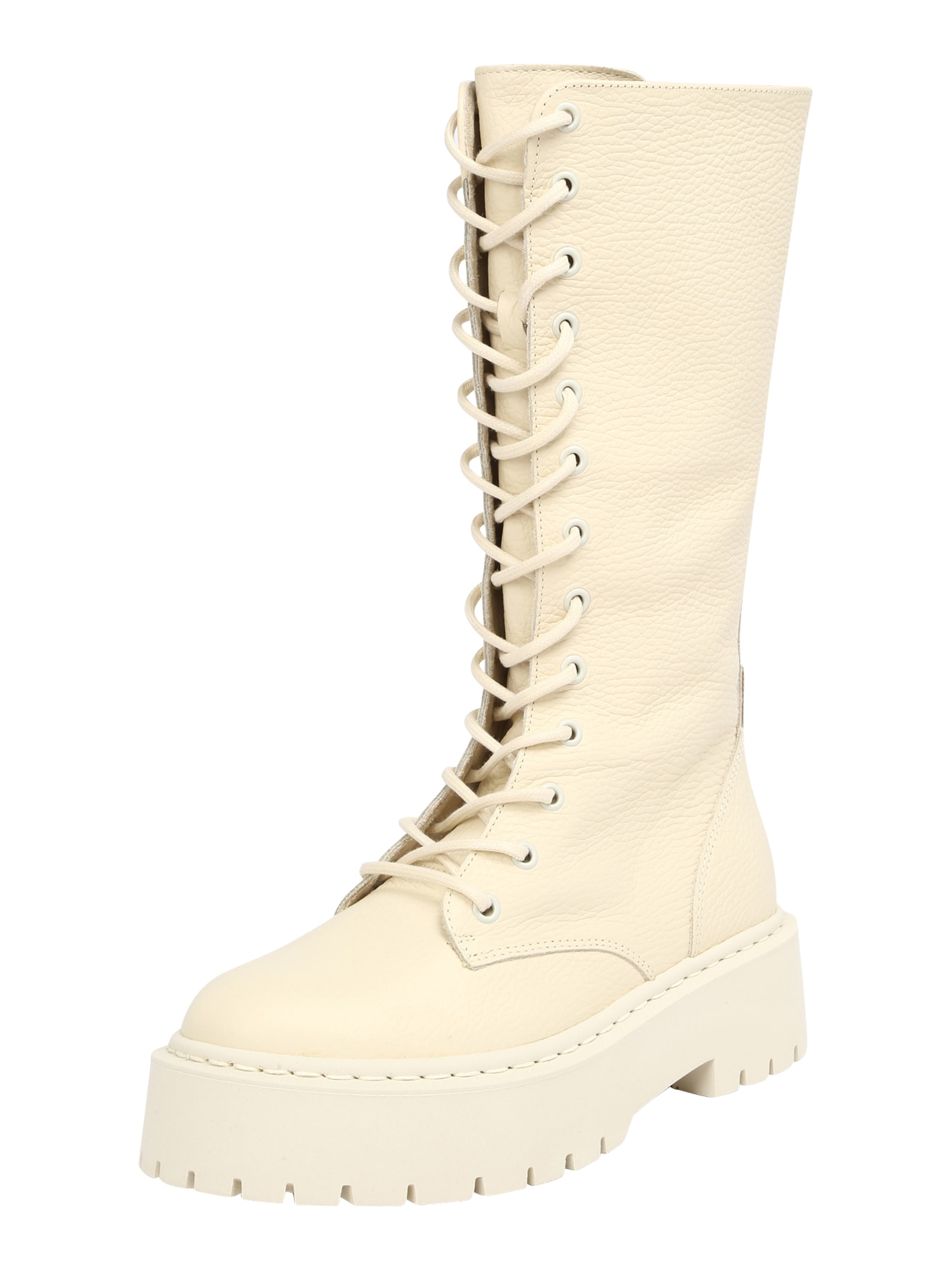 STEVE MADDEN Škornji z vezalkami 'Vroom'  volneno bela