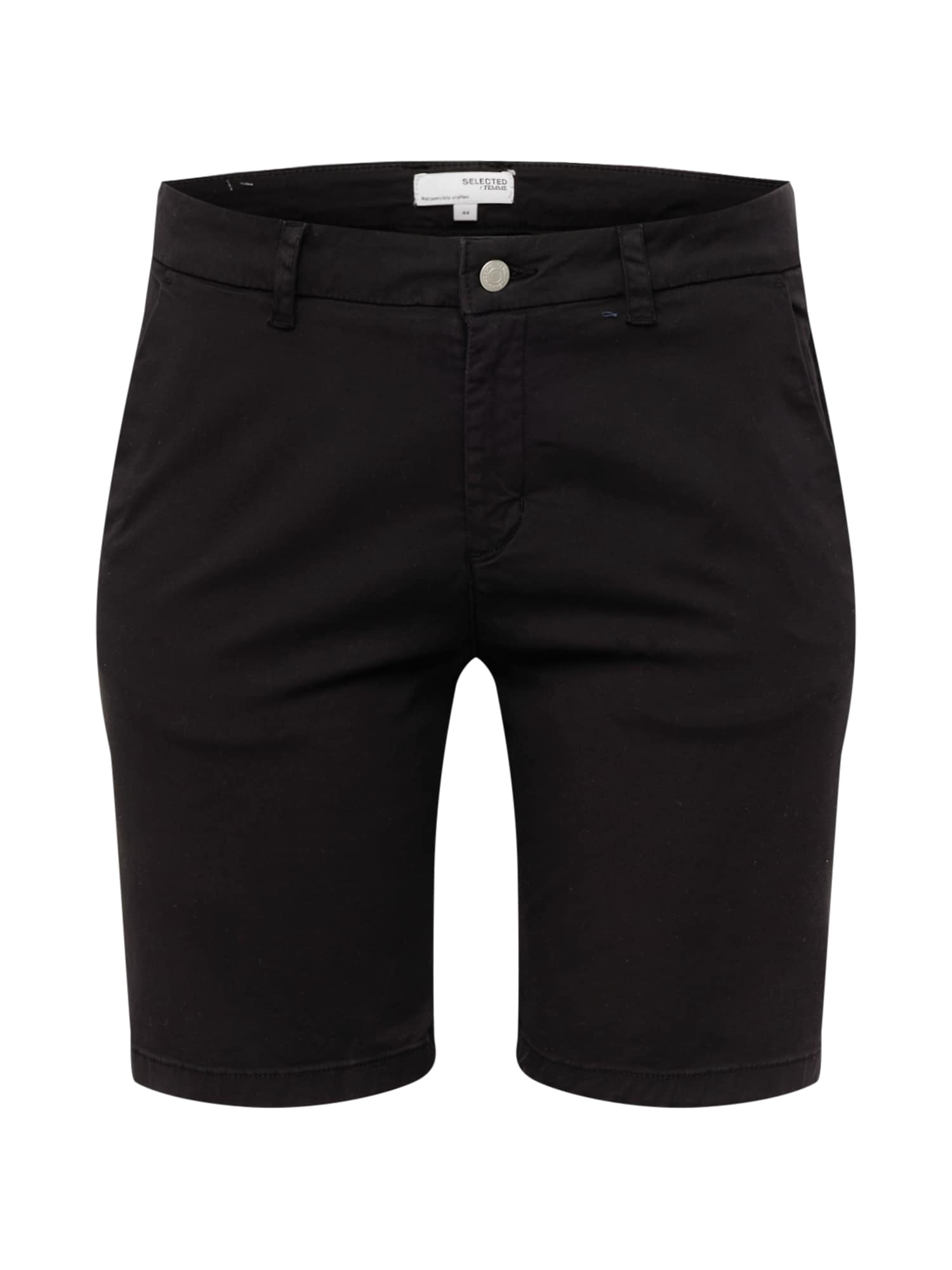 Selected Femme Curve Chino hlače 'MILEY'  črna