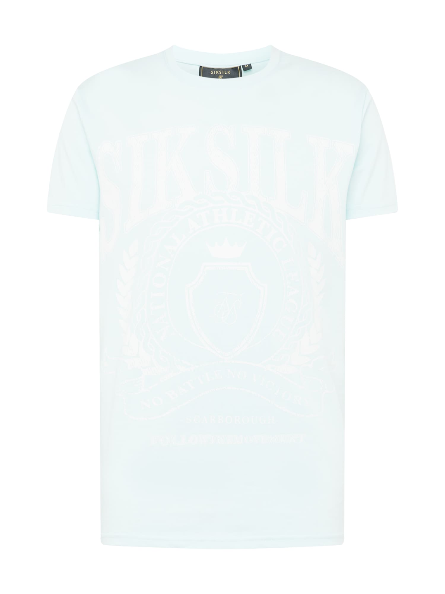 SikSilk Majica  pastelno modra / bela