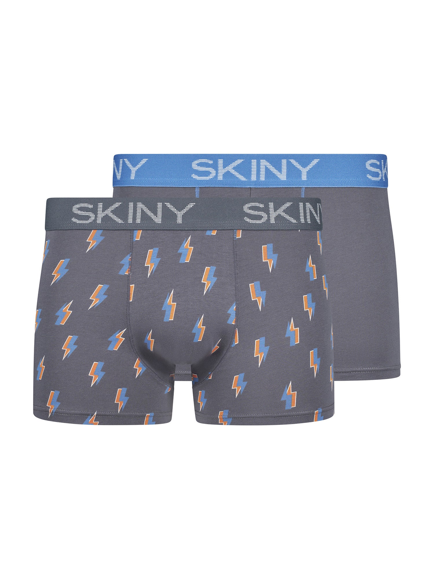 Skiny Boksarice  golobje modra / temno siva / oranžna / bela