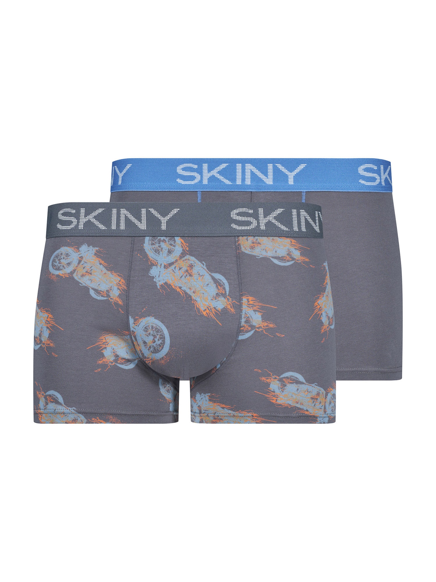 Skiny Boksarice  modra / svetlo modra / siva / oranžna