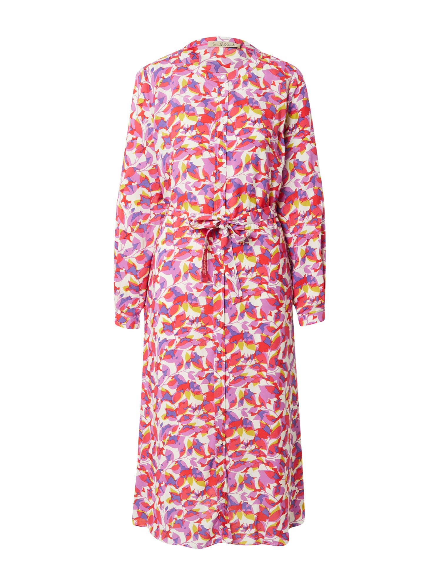 Smith&Soul Dolga srajca  pastelno rumena / trst / lila / rdeča