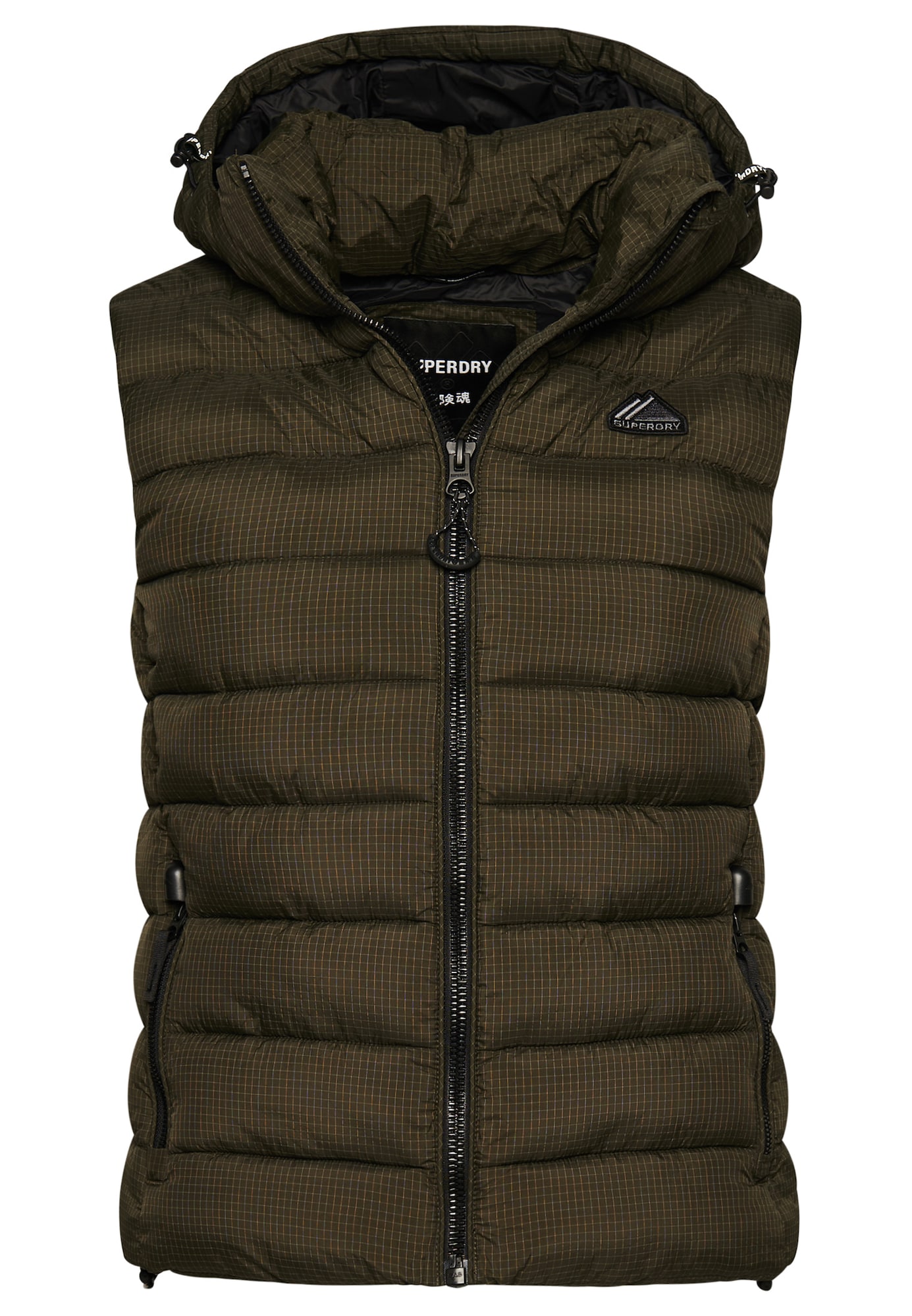 Superdry Brezrokavnik  rjava / črna / bela