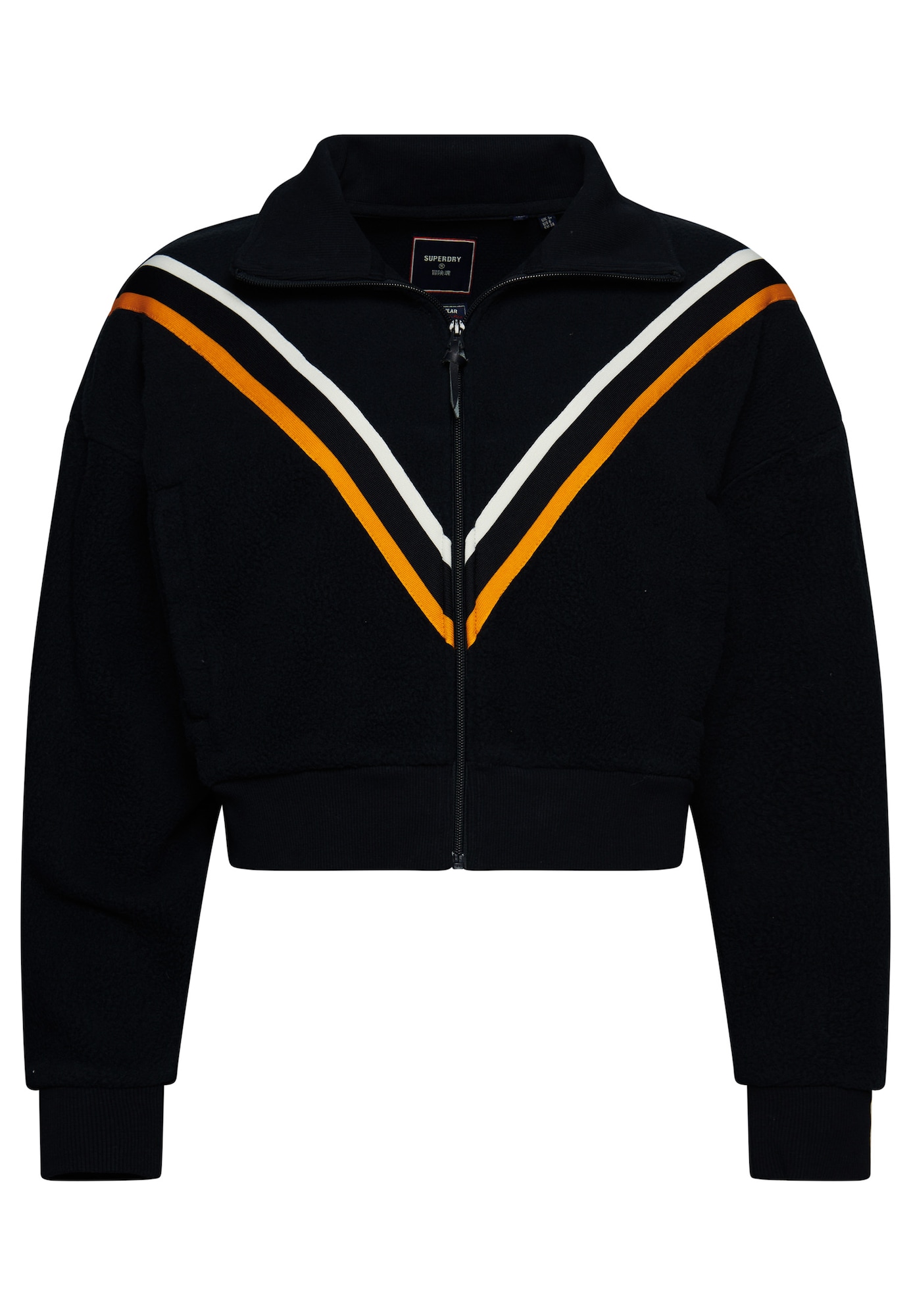 Superdry Jopa iz flisa 'Chevron'  oranžna / črna / bela