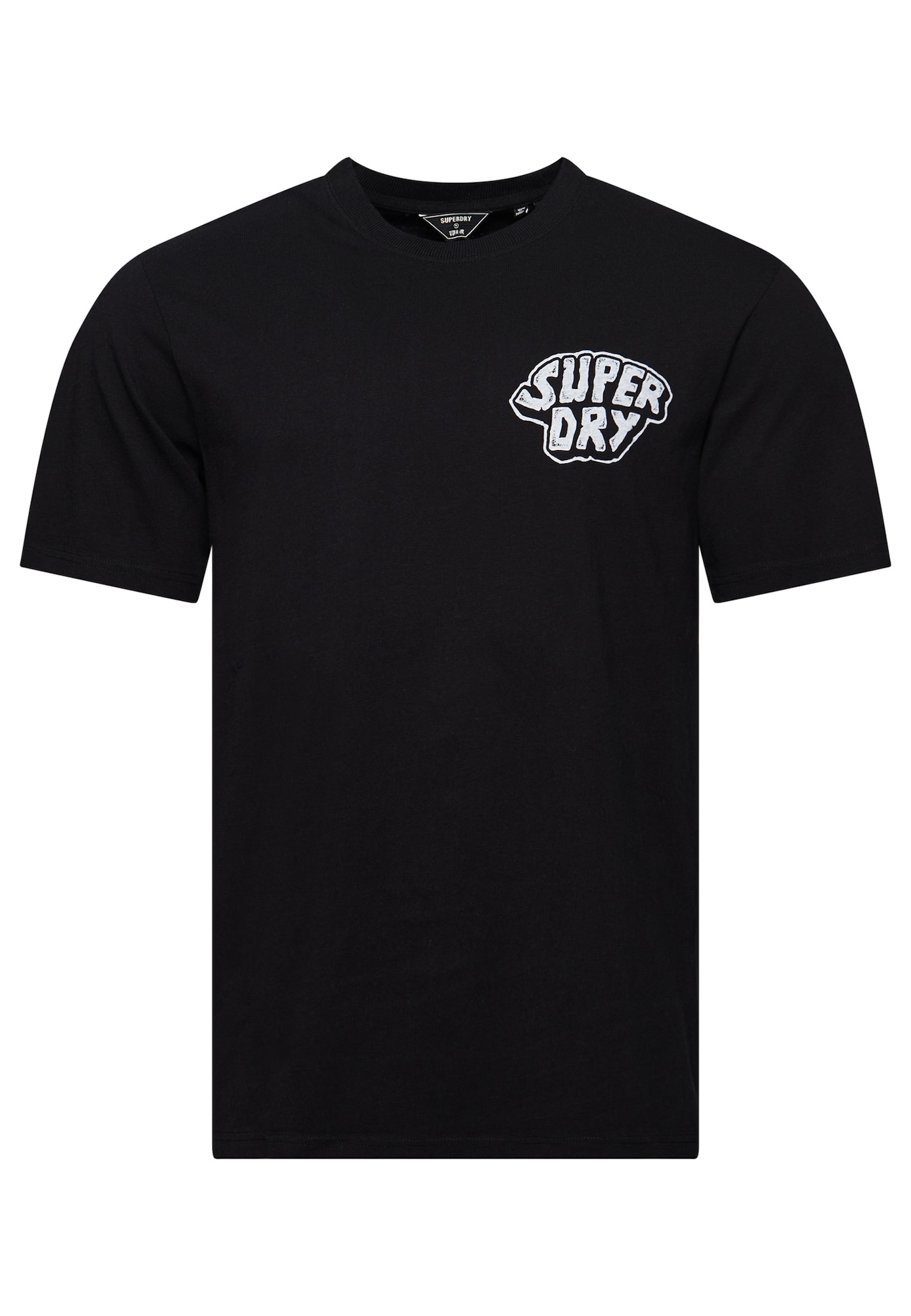 Superdry Majica  črna / bela