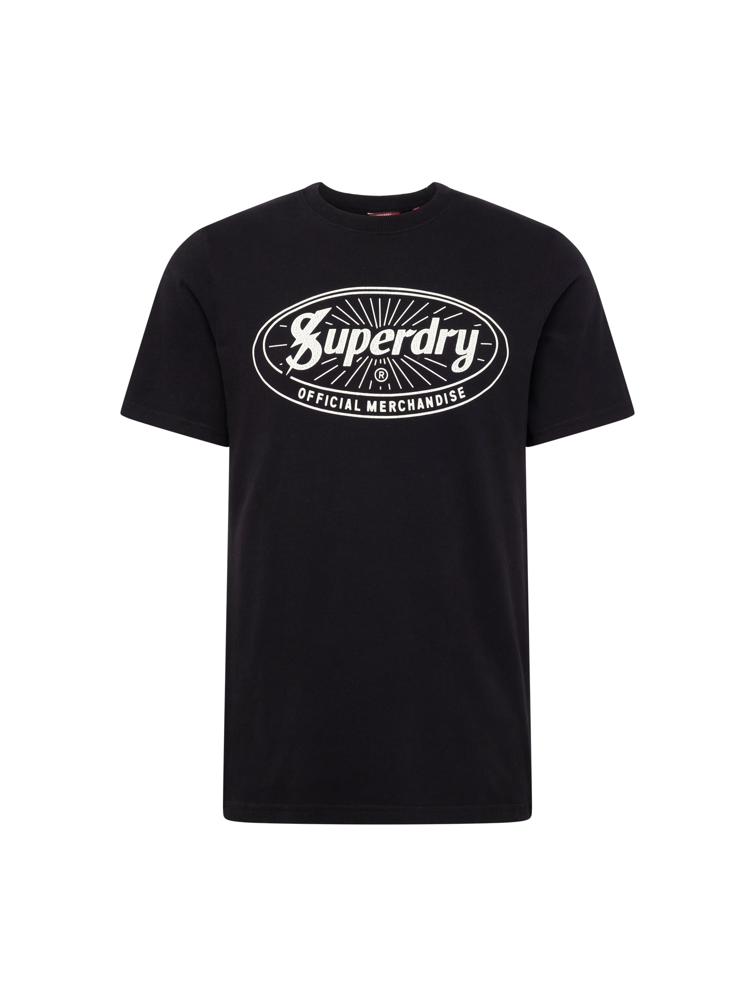 Superdry Majica  črna / jajčna lupina