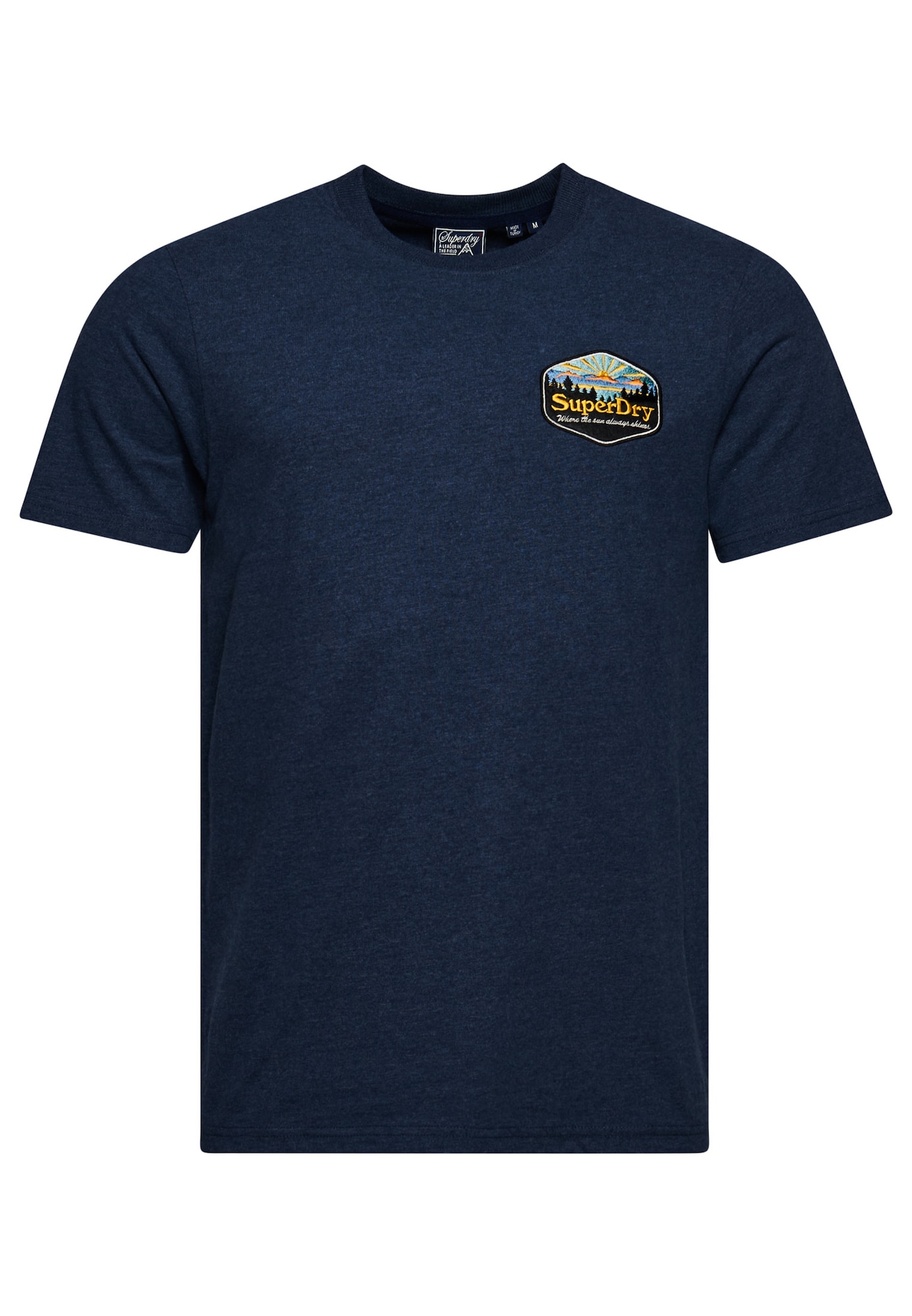 Superdry Majica  marine / rumena / črna / bela