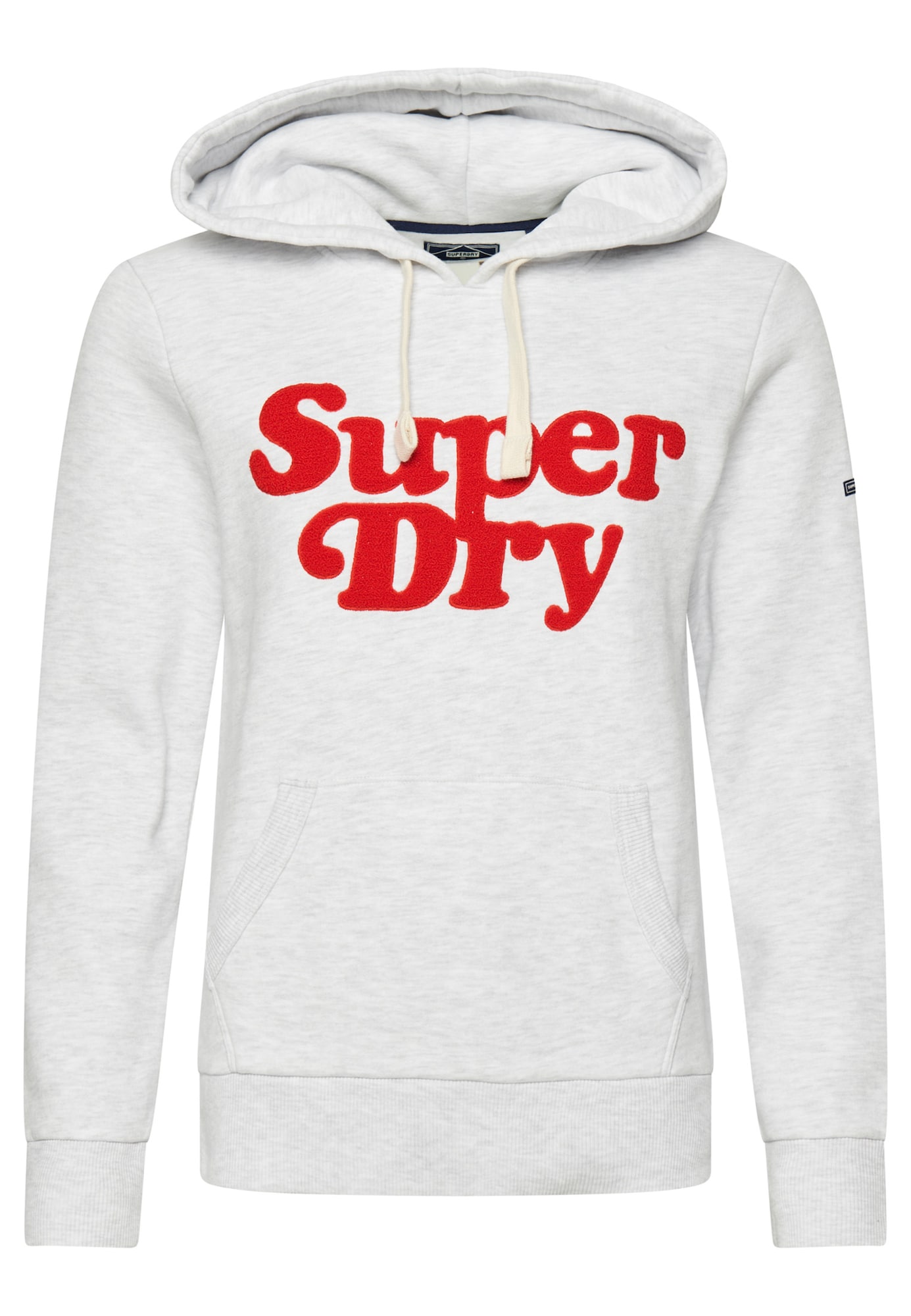 Superdry Majica  pegasto siva / rdeča