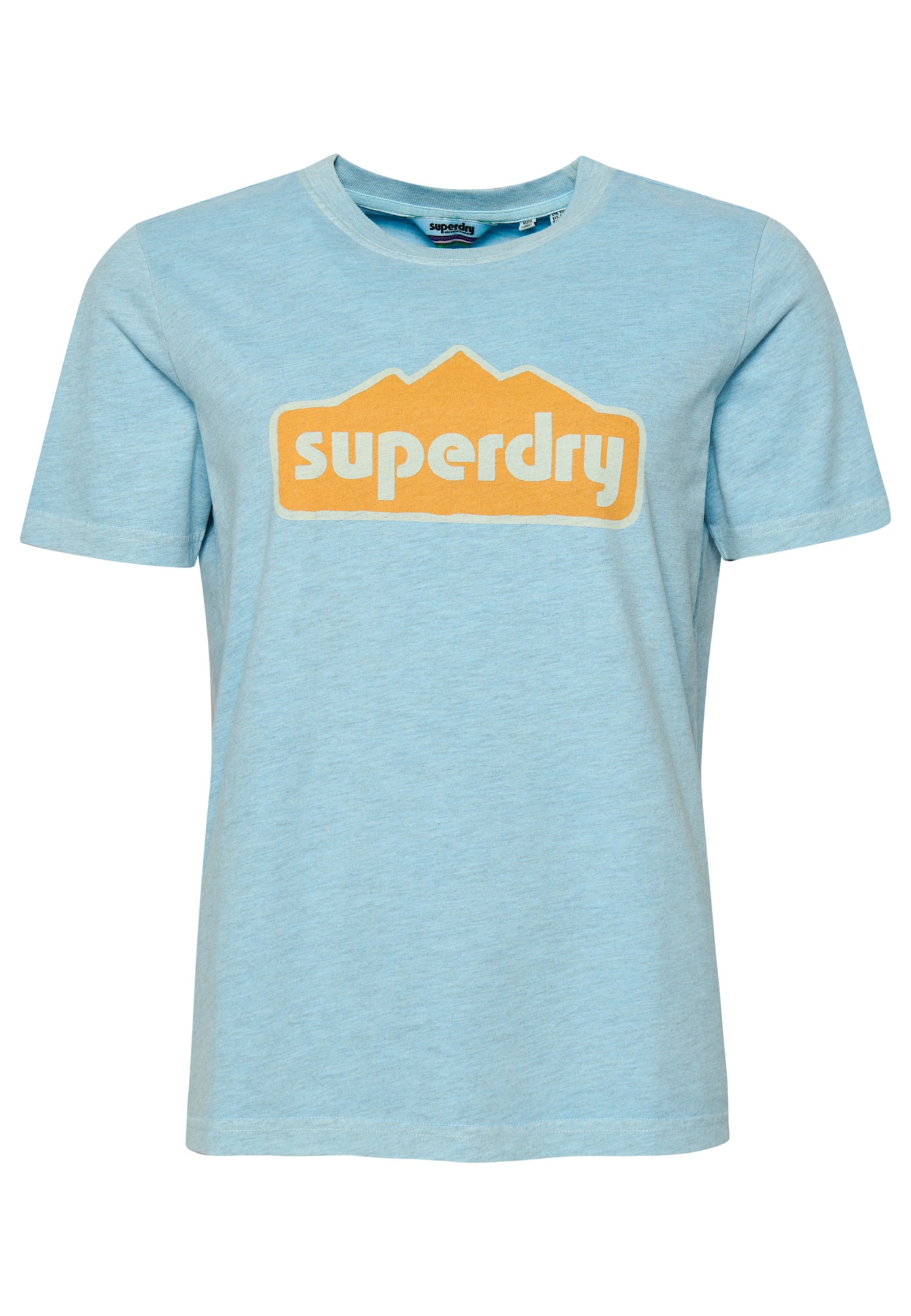 Superdry Majica  svetlo modra / oranžna / bela
