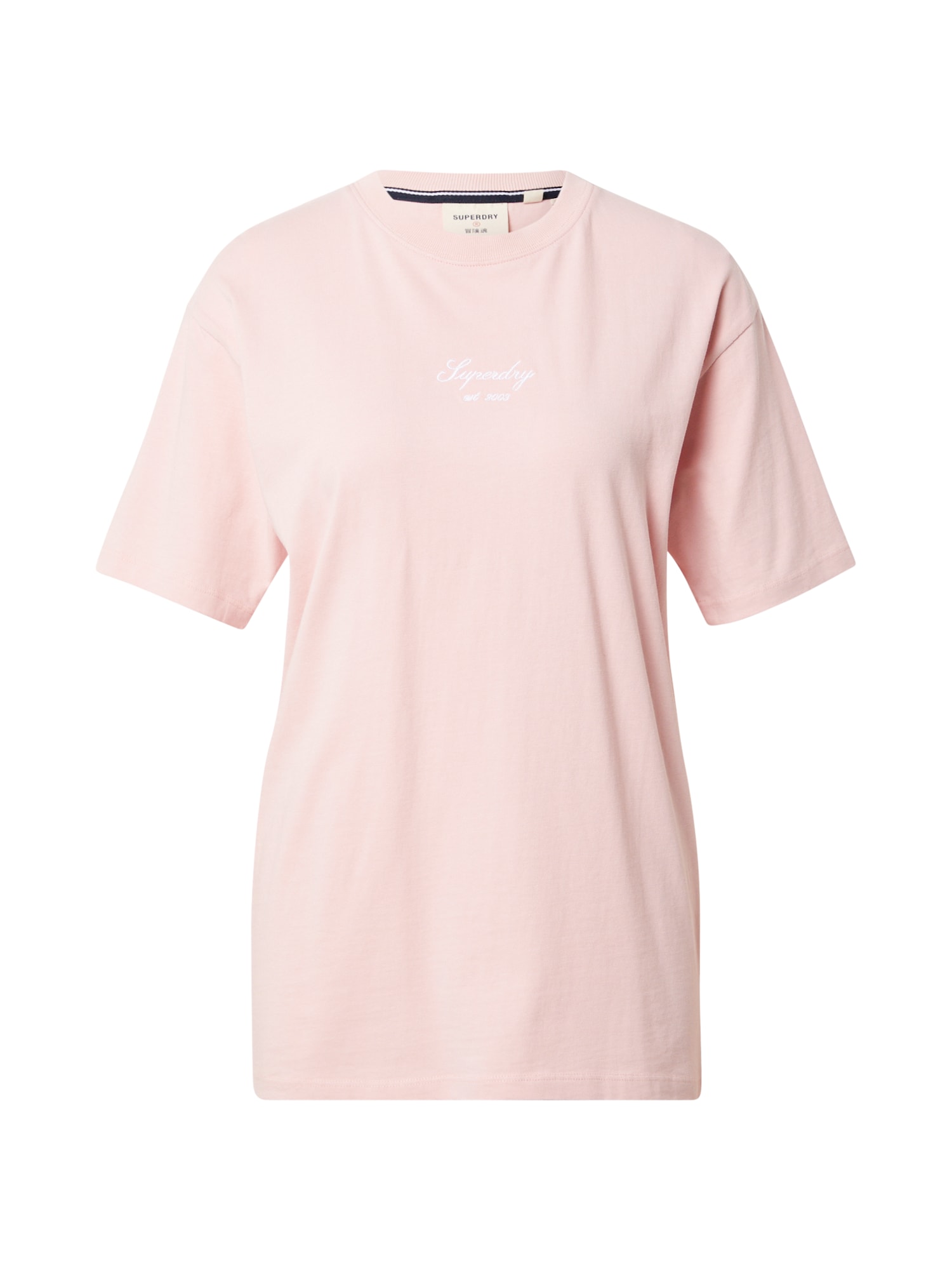 Superdry Majica  svetlo roza / bela
