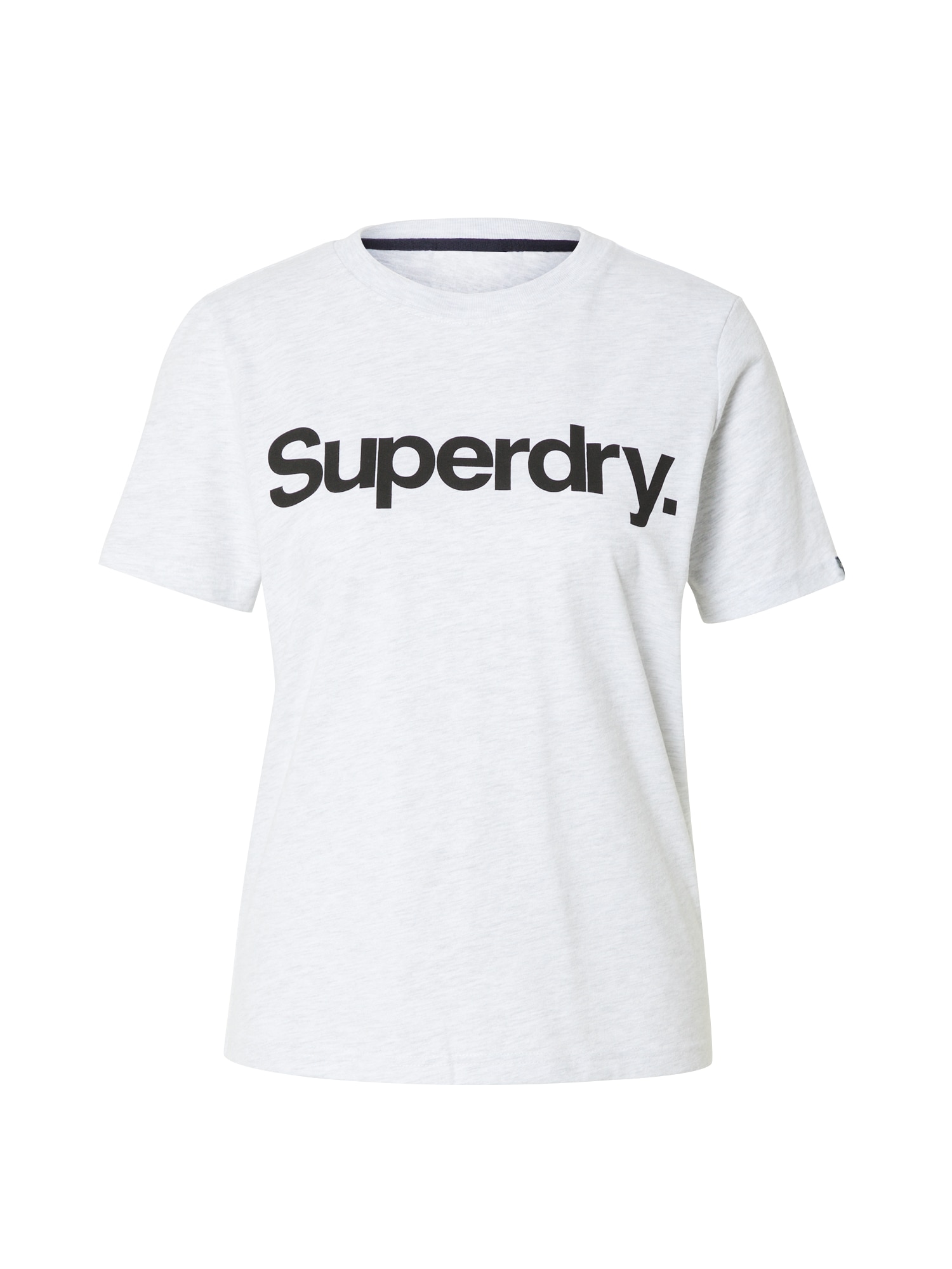 Superdry Majica  svetlo siva / črna