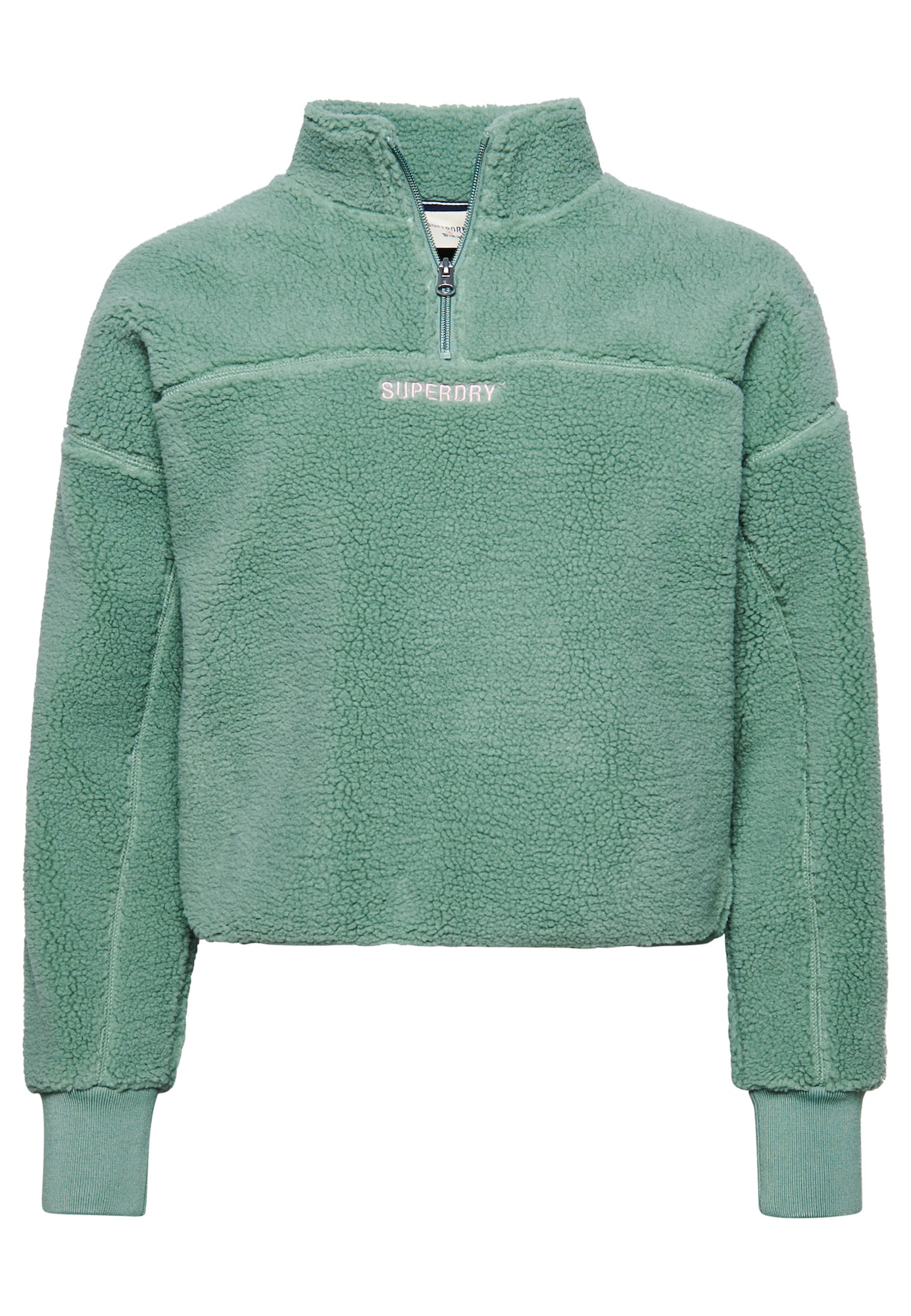 Superdry Pulover  zelena / bela