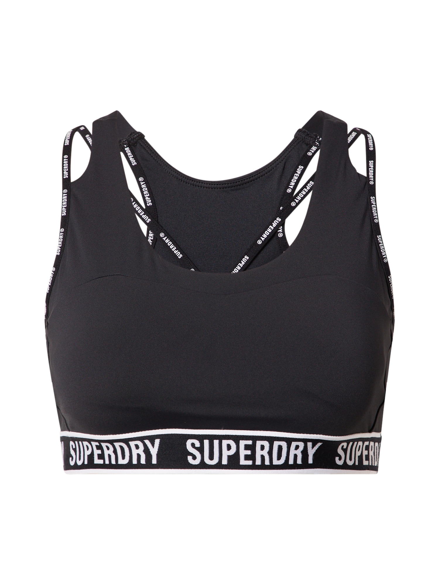 Superdry Športni nederček  črna / bela