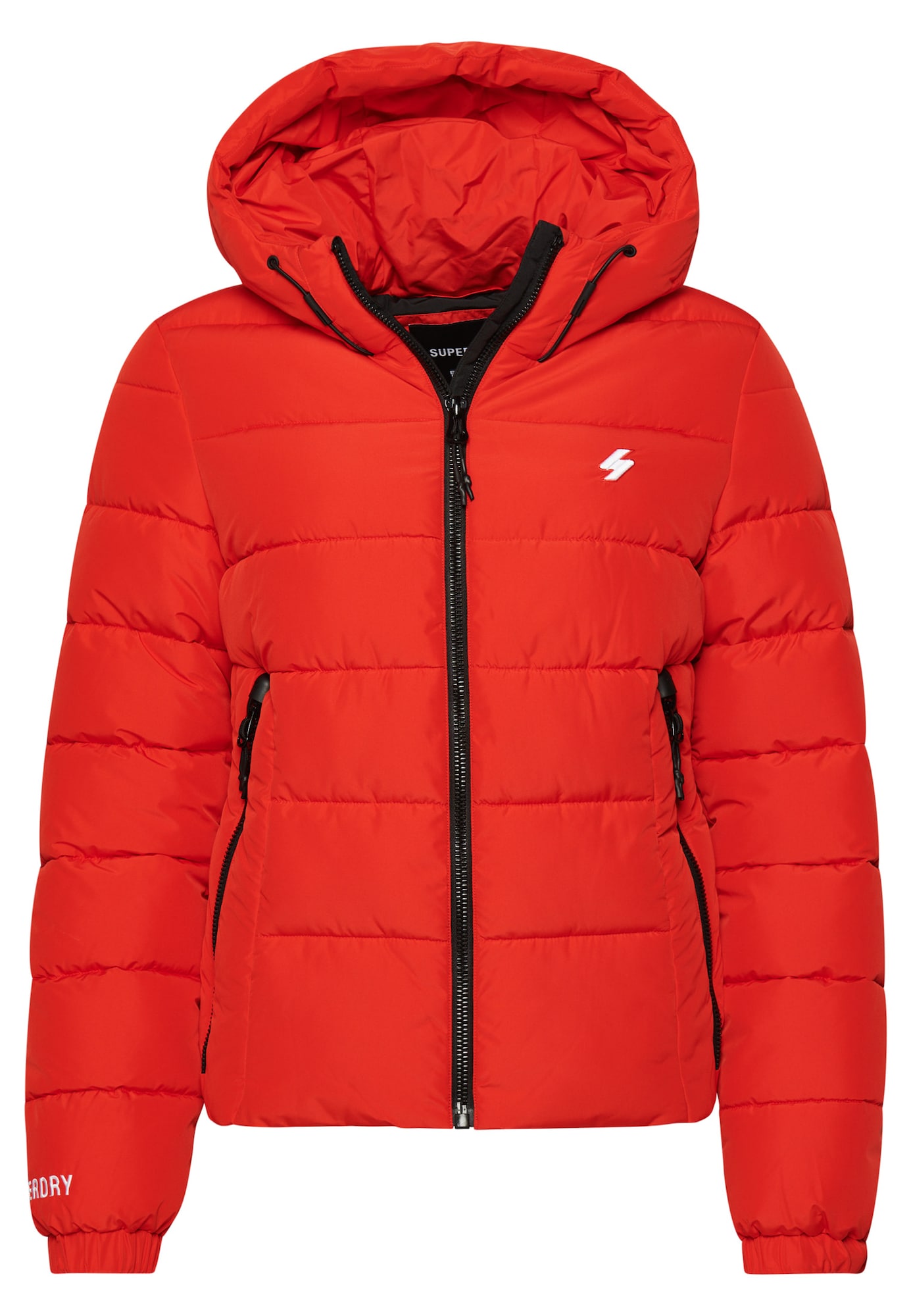 Superdry Zimska jakna  rdeča / bela