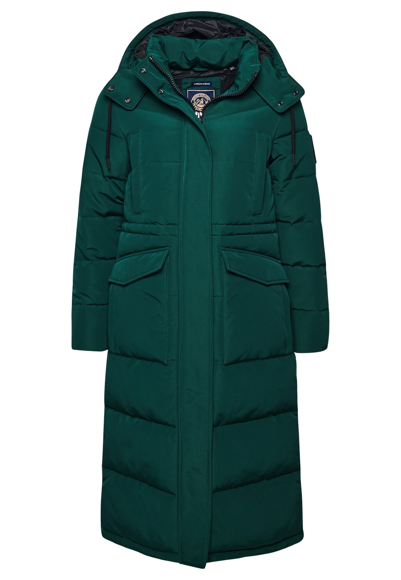 Superdry Zimski plašč 'Everest'  temno zelena / črna / bela