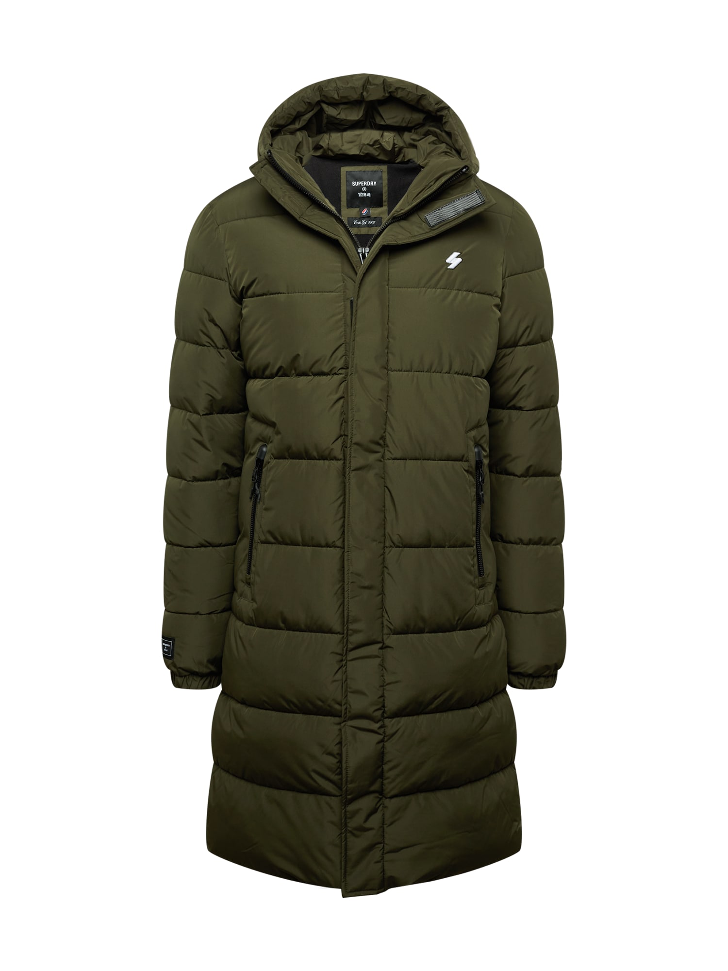 Superdry Zimski plašč  oliva / bela