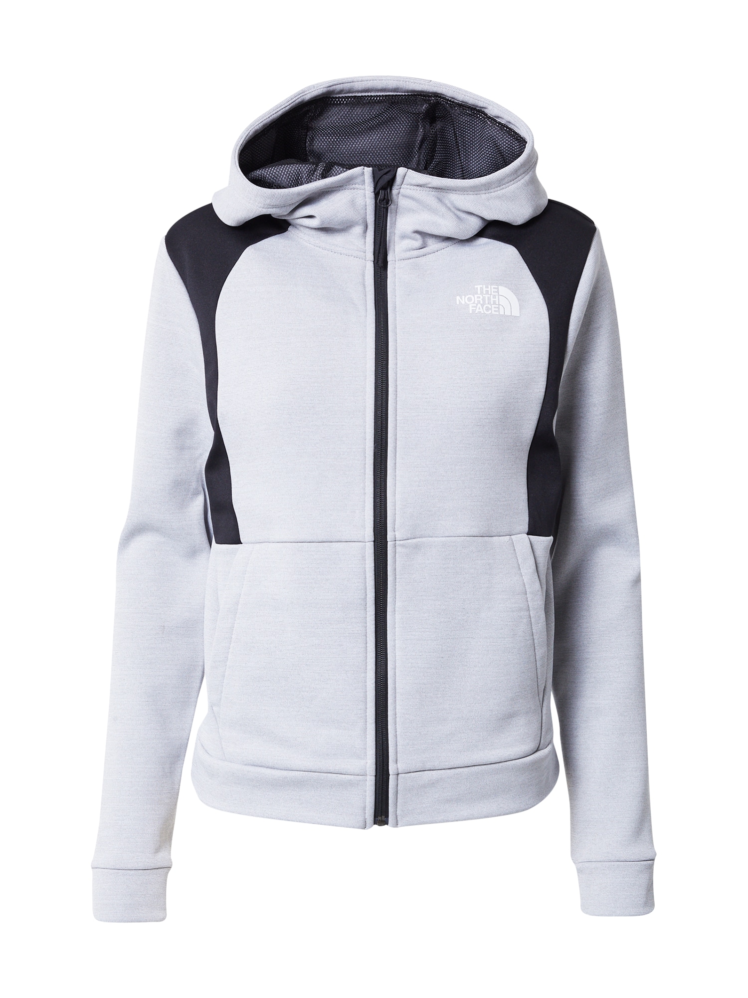 THE NORTH FACE Športna jopa na zadrgo  svetlo siva / črna