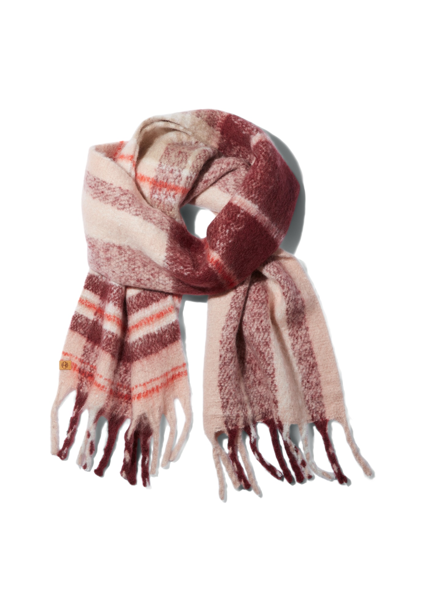 TIMBERLAND Šal 'Plaid'  roza / rdeča / temno rdeča