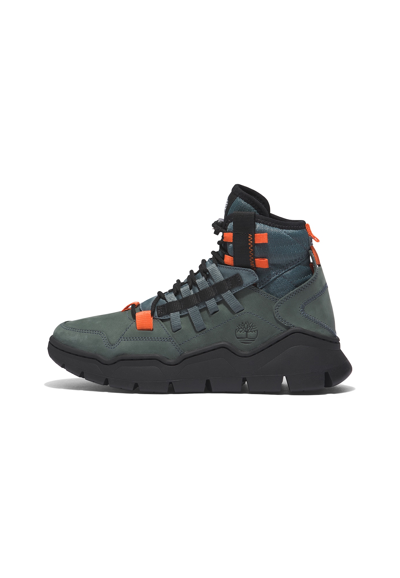 TIMBERLAND Visoke superge 'Utility'  temno zelena / oranžna / črna