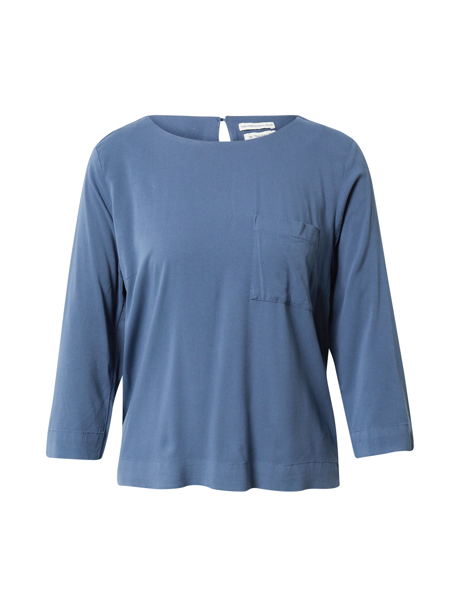 TOM TAILOR Bluza  golobje modra / bela