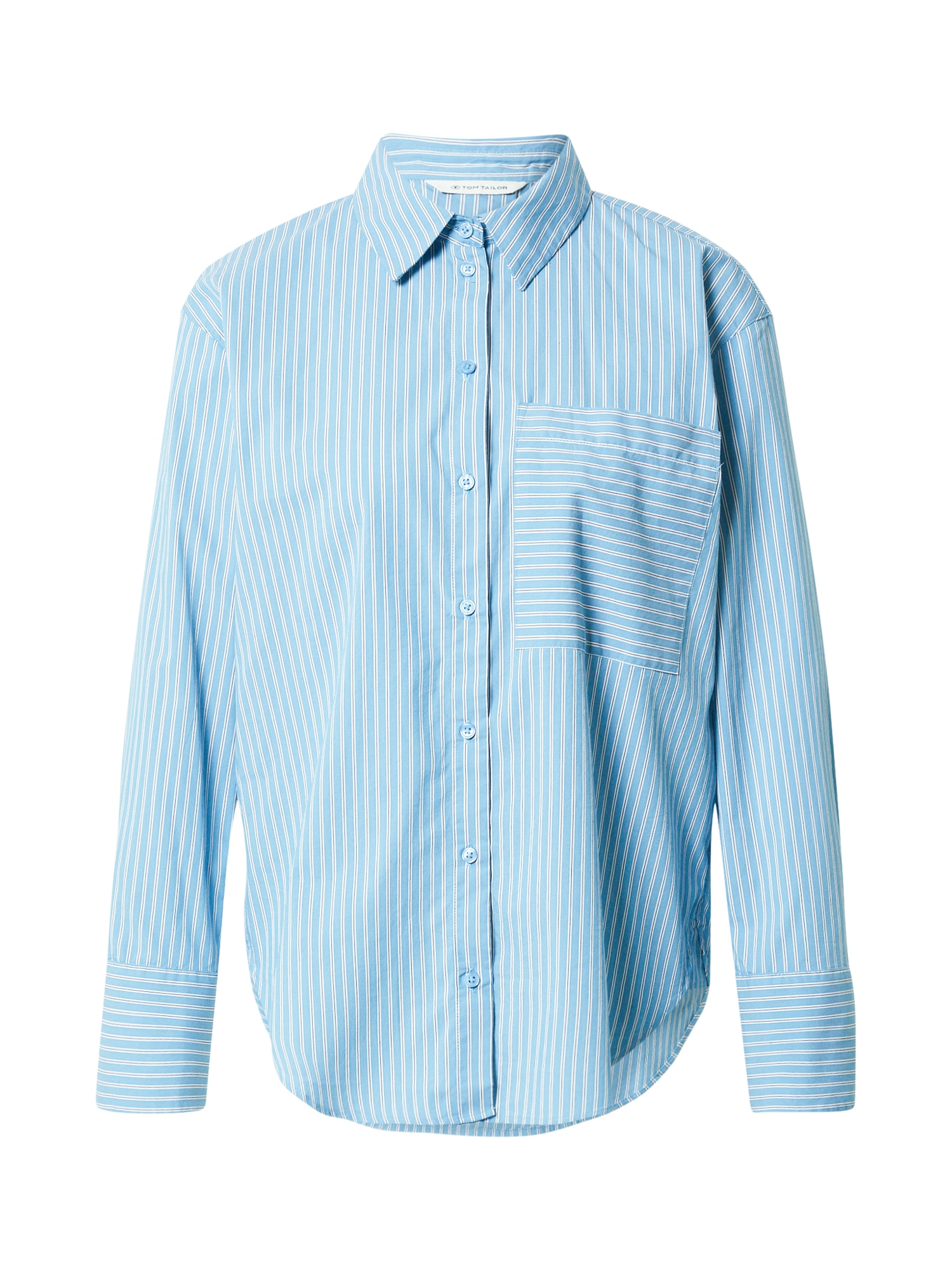TOM TAILOR Bluza  modra / bela
