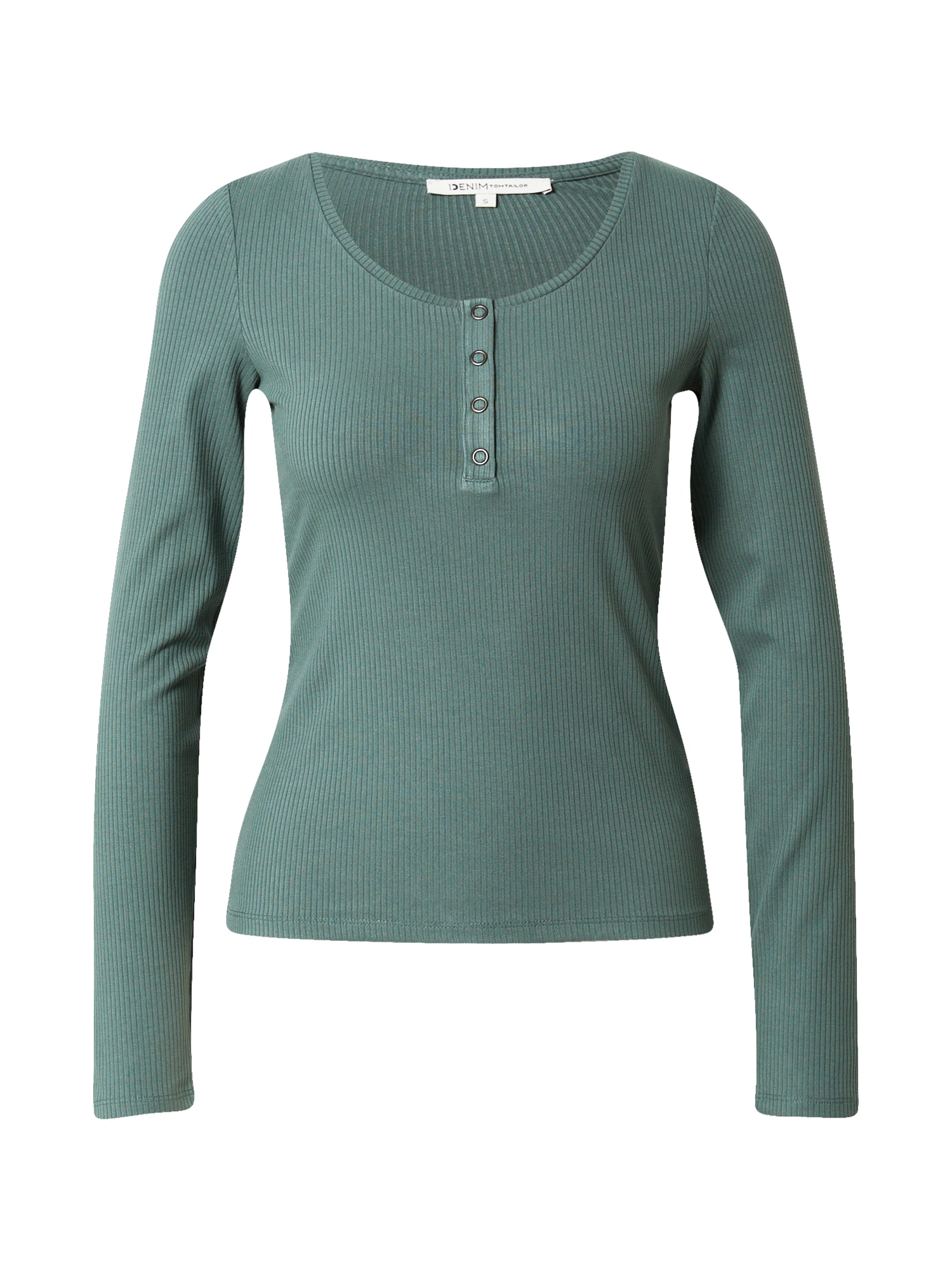 TOM TAILOR DENIM Majica  zelena / bela