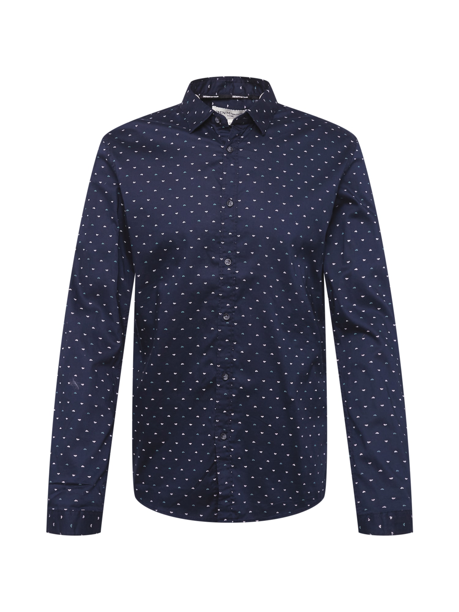 TOM TAILOR DENIM Srajca  mornarska / dimno modra / bela