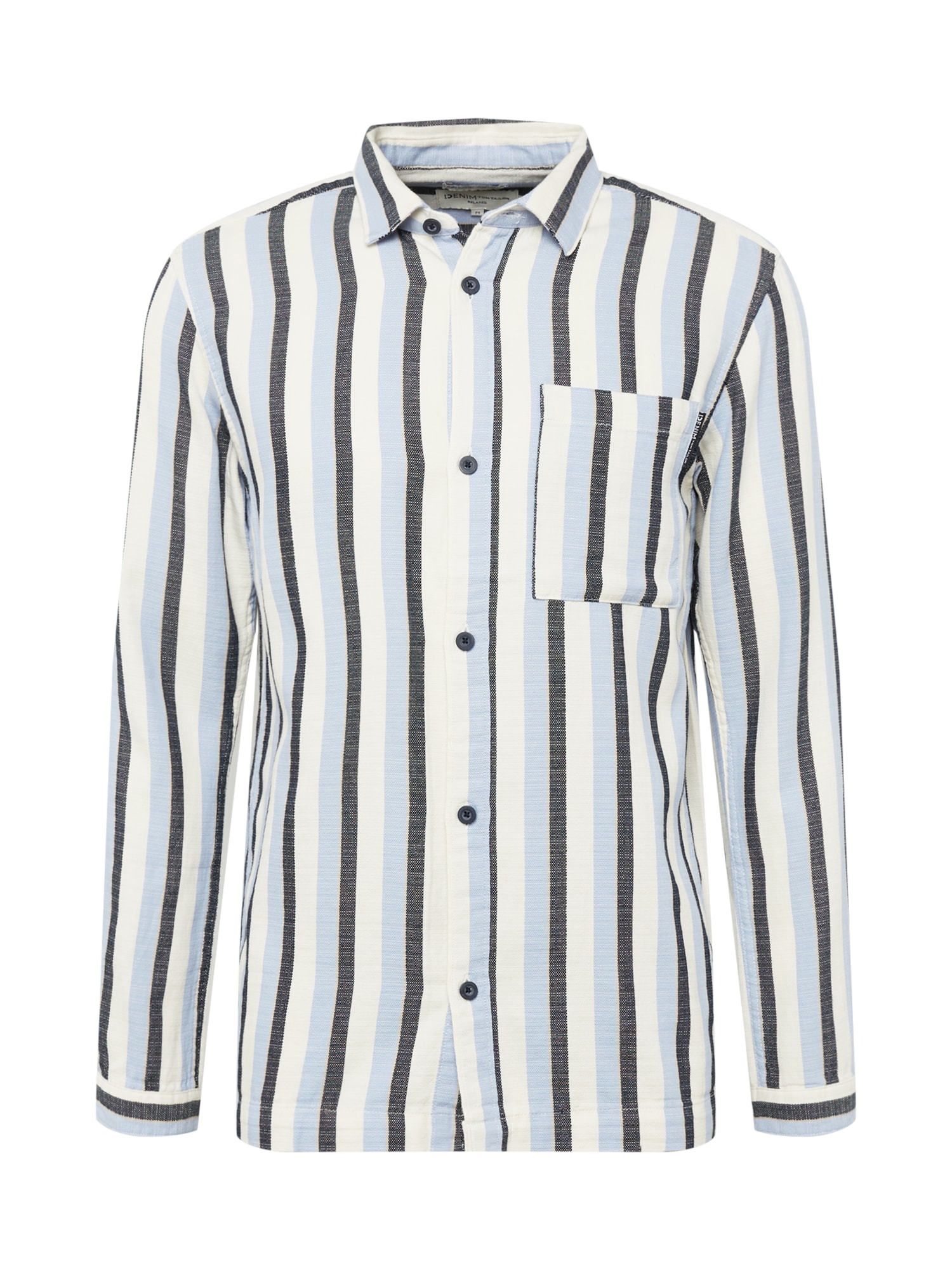 TOM TAILOR DENIM Srajca  svetlo modra / temno modra / bela