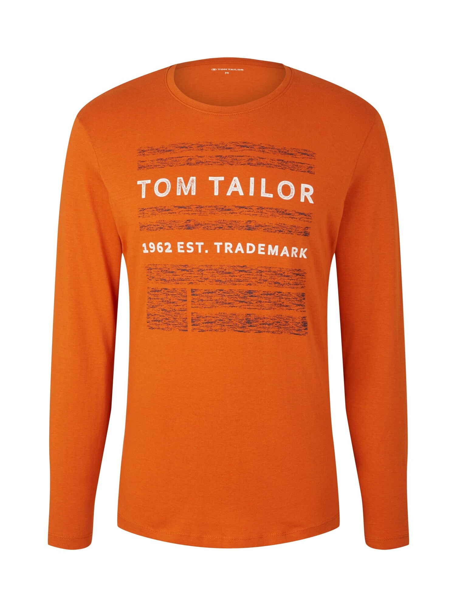 TOM TAILOR Majica  antracit / oranžna / bela