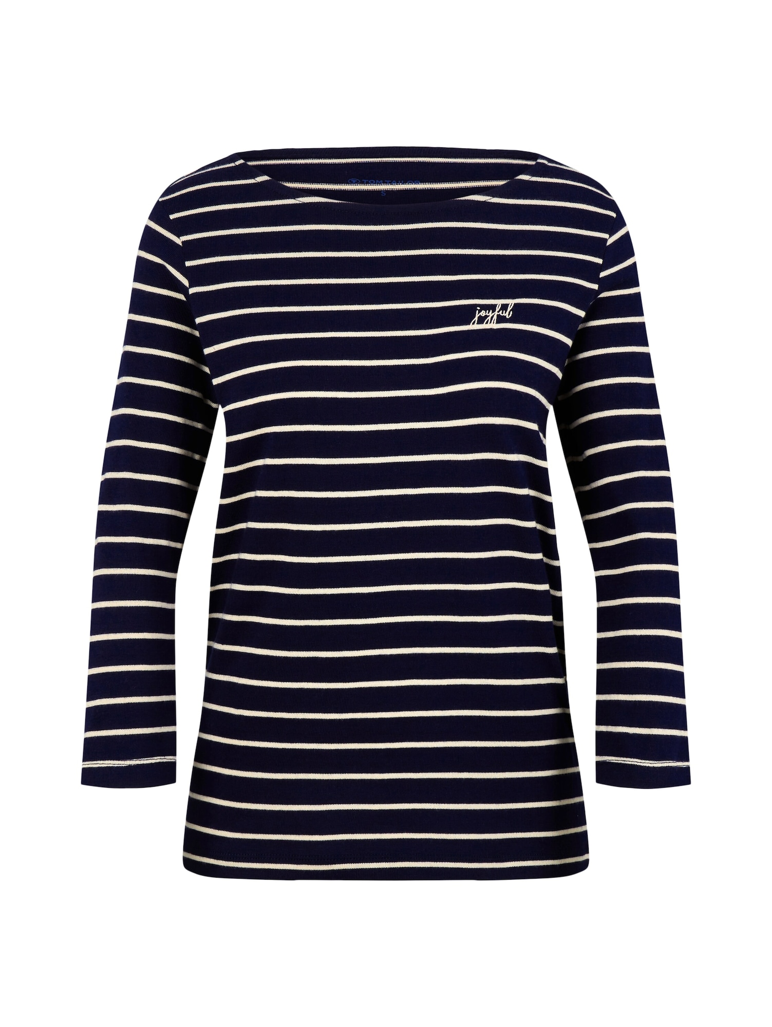 TOM TAILOR Majica  temno modra / bela