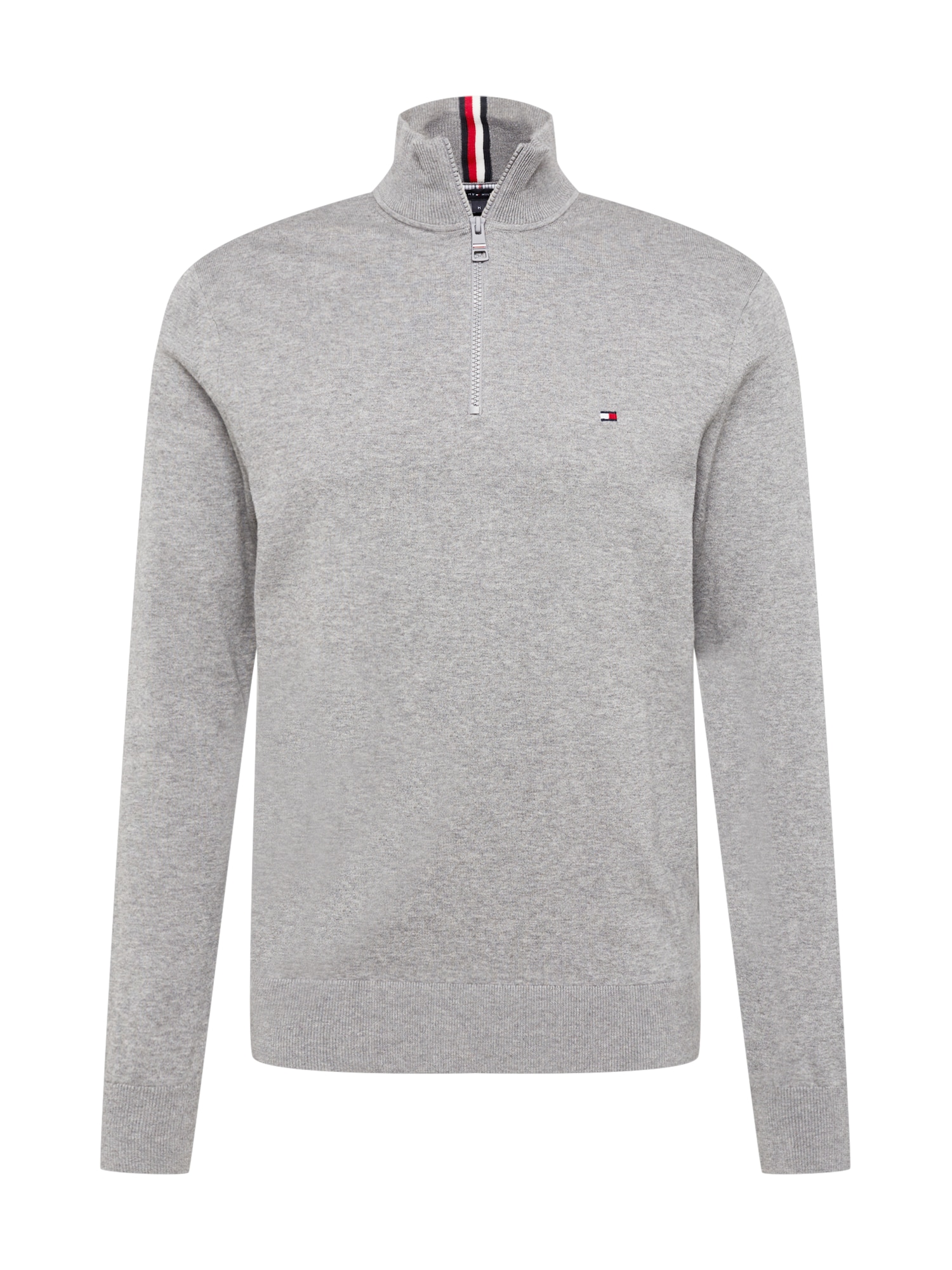 TOMMY HILFIGER Pulover  mornarska / pegasto siva / rdeča / bela
