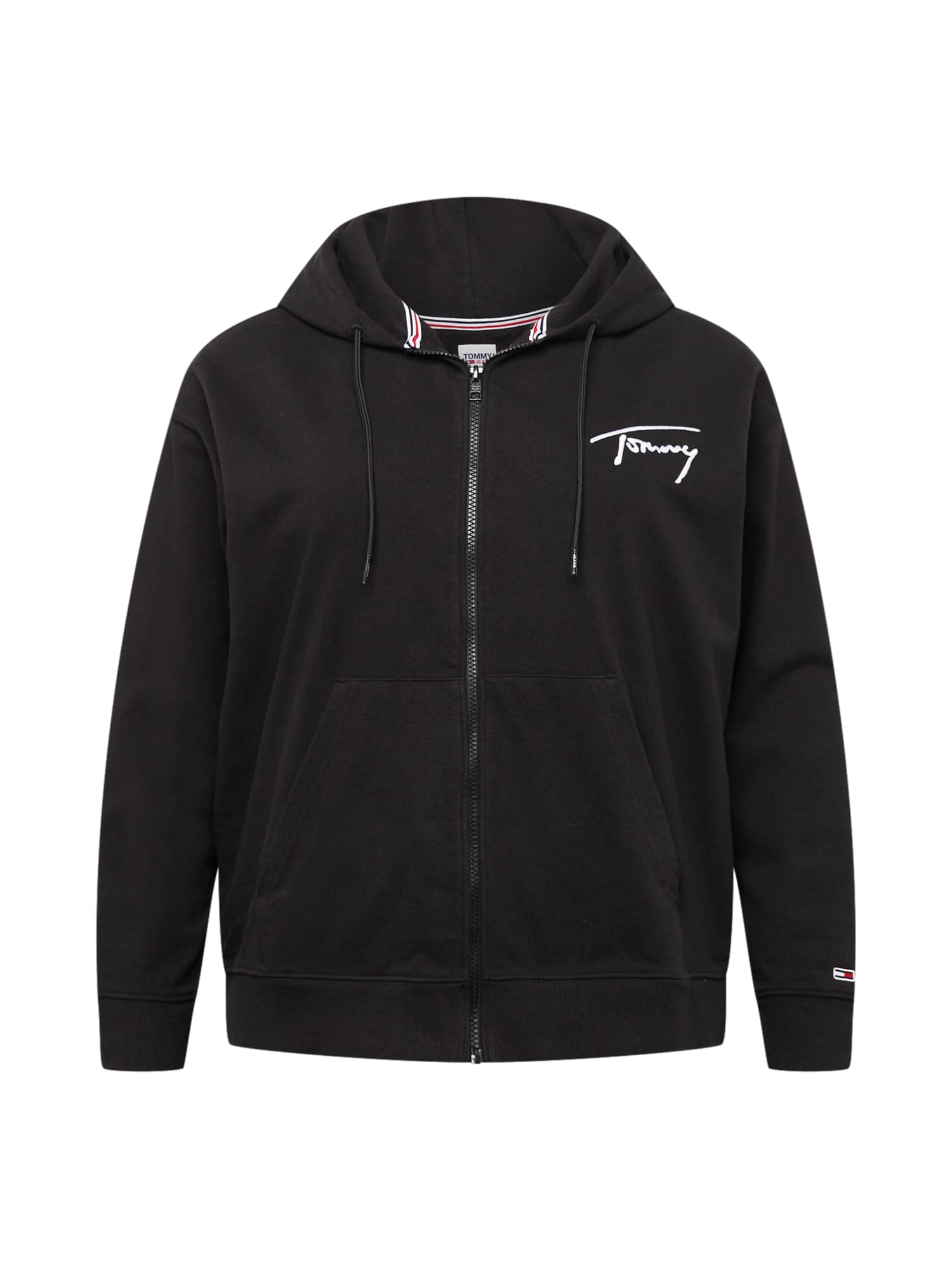 Tommy Jeans Curve Jopa na zadrgo  rdeča / črna / bela