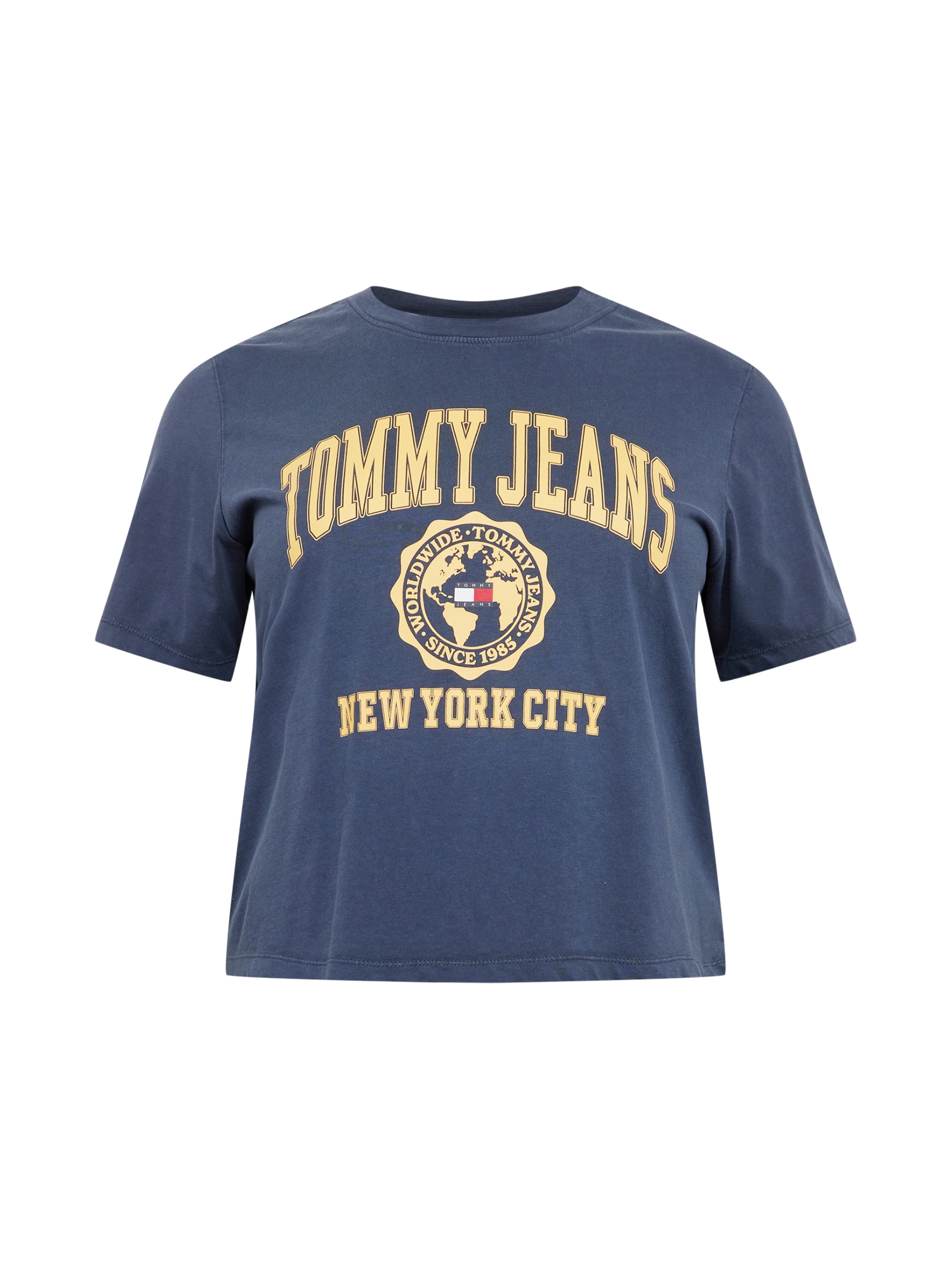 Tommy Jeans Curve Majica  marine / svetlo rumena / rdeča / bela