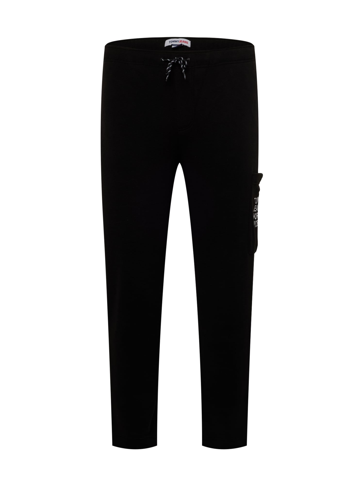 Tommy Jeans Hlače  črna / bela