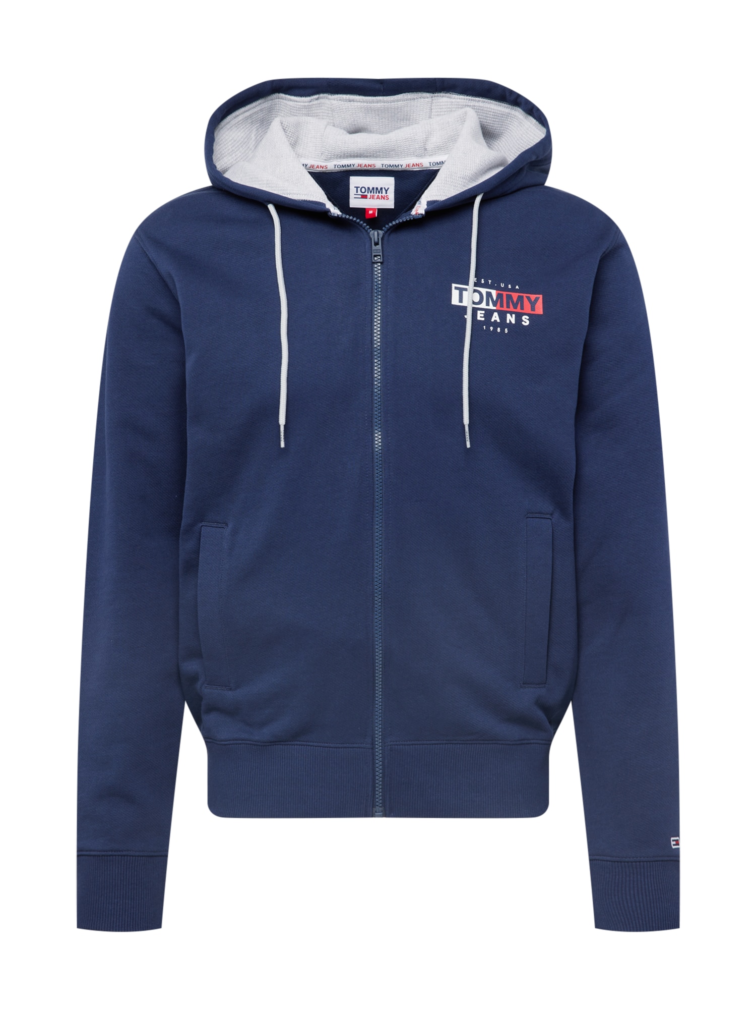 Tommy Jeans Jopa na zadrgo  mornarska / rdeča / bela