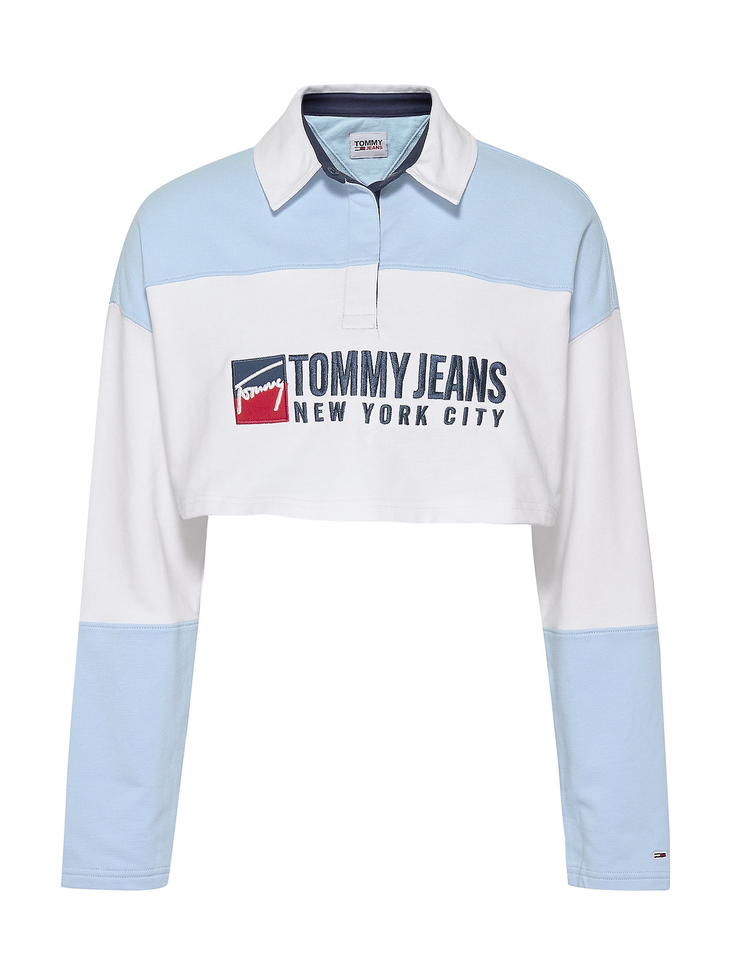 Tommy Jeans Majica  modra / svetlo modra / rdeča / bela