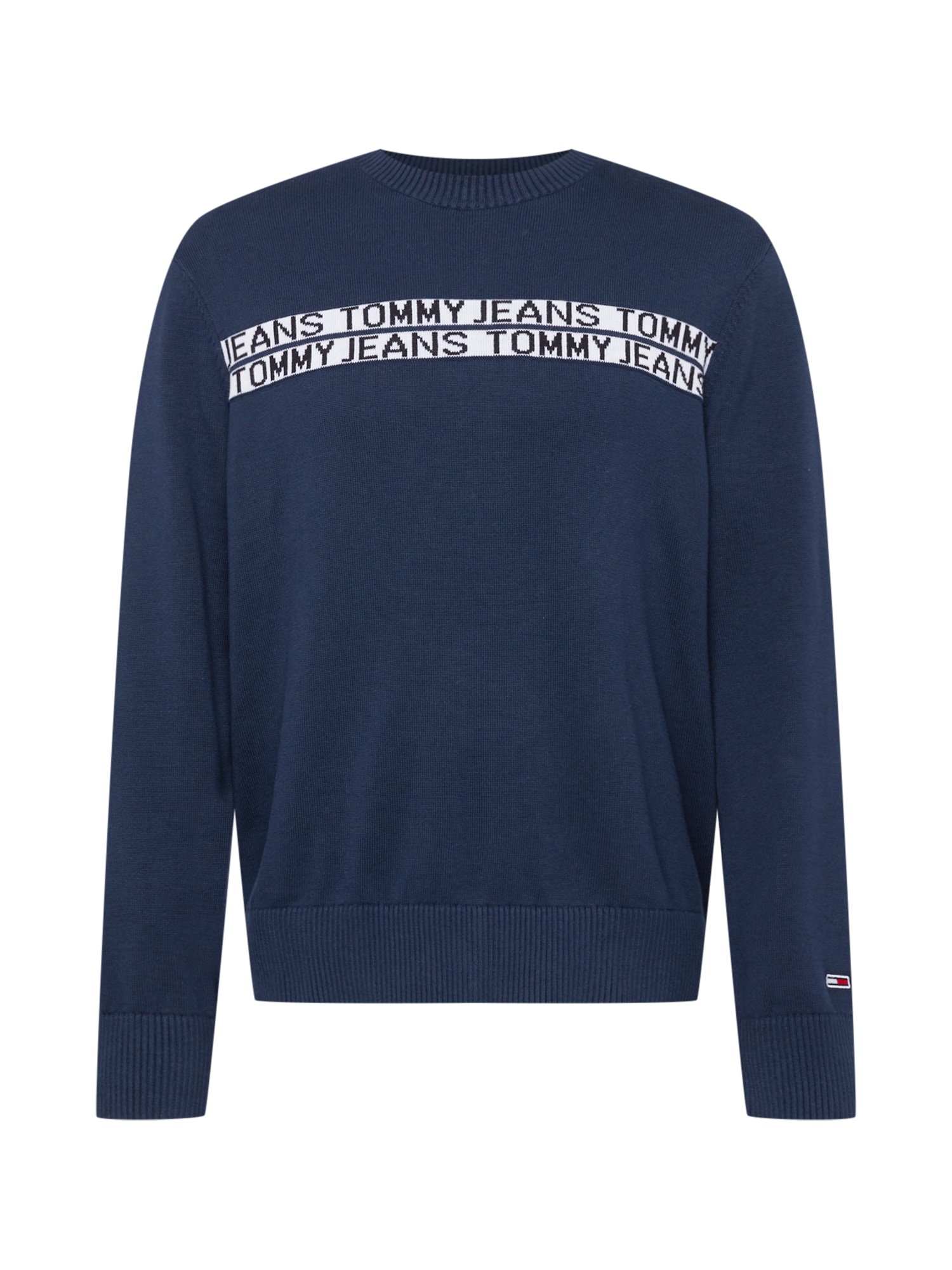 Tommy Jeans Pulover  mornarska / bela