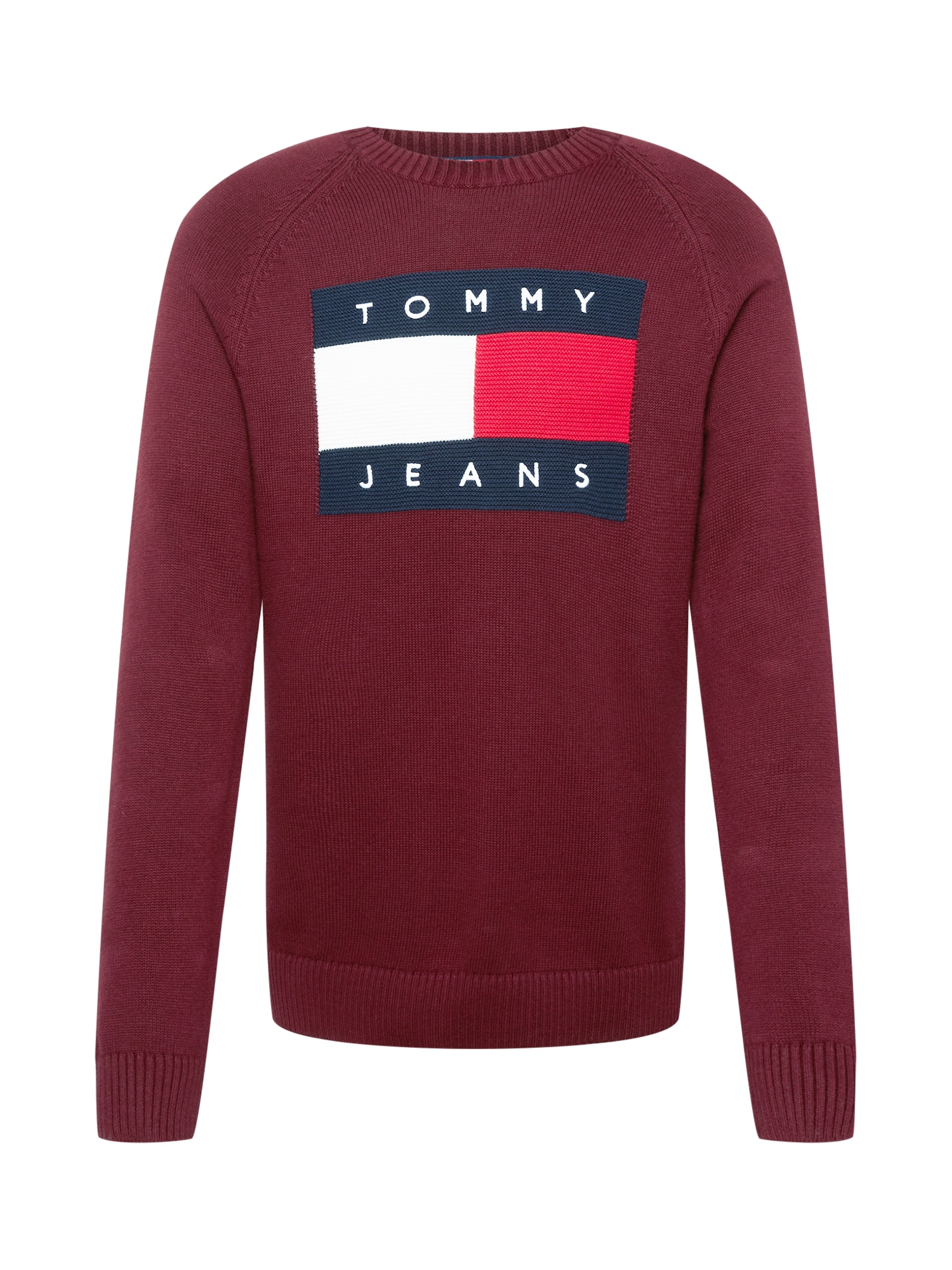 Tommy Jeans Pulover  mornarska / vinsko rdeča / svetlo rdeča / bela